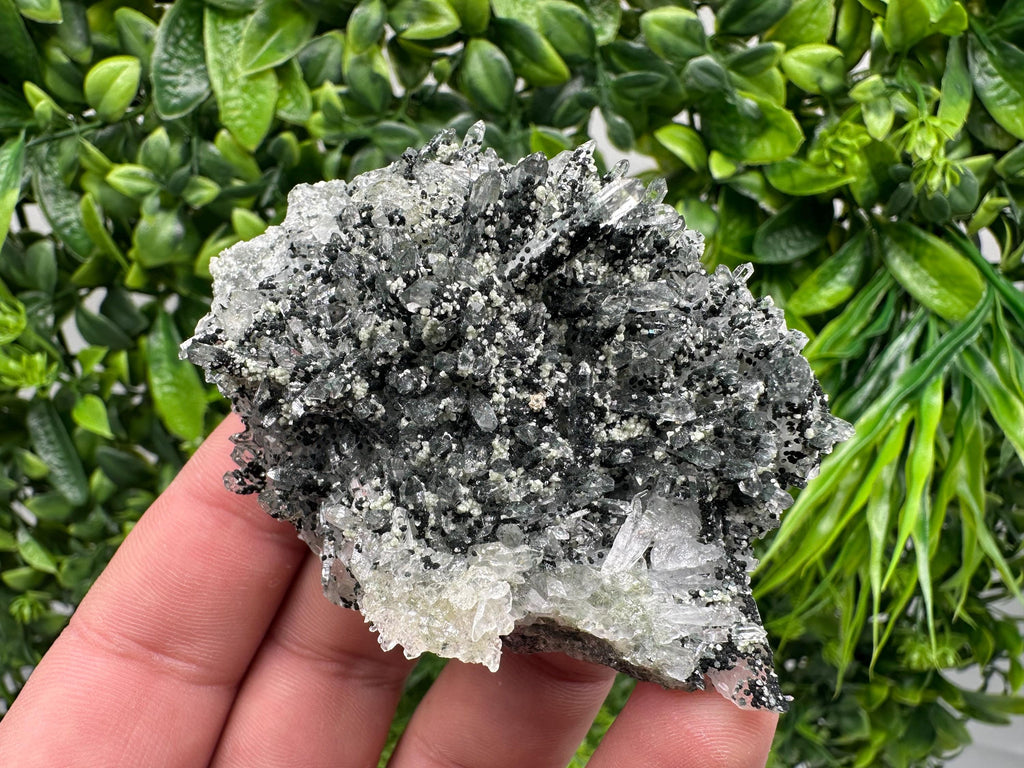 Chlorite Quartz Mineral Specimen, Bulgaria Crystal Decor