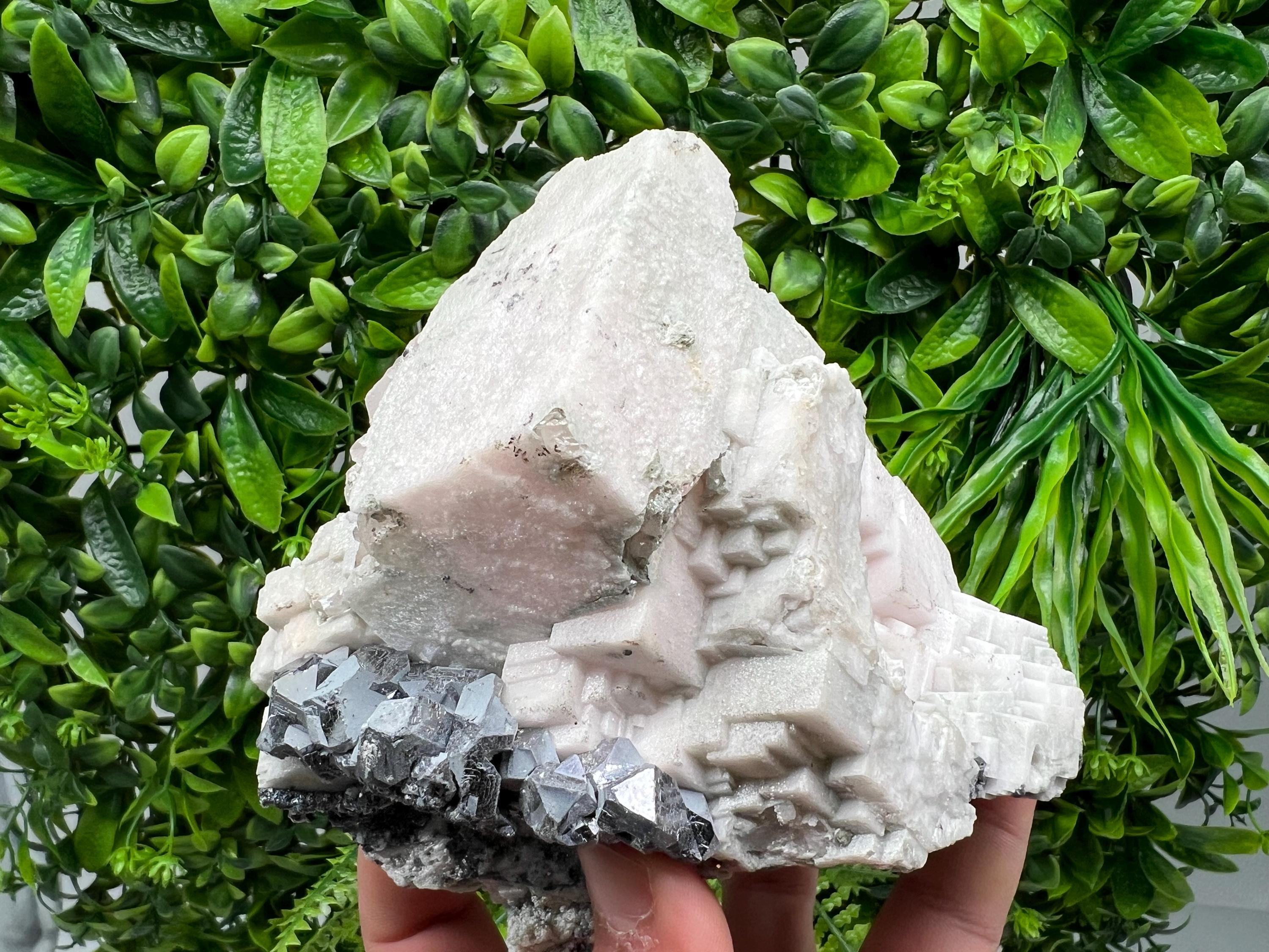 Stunning Shpinel Galena on Sphalerite,Calcite from Borieva mine,Madan,Bulgaria,Natural,collectible mineral specimen,home decor,collectible’s