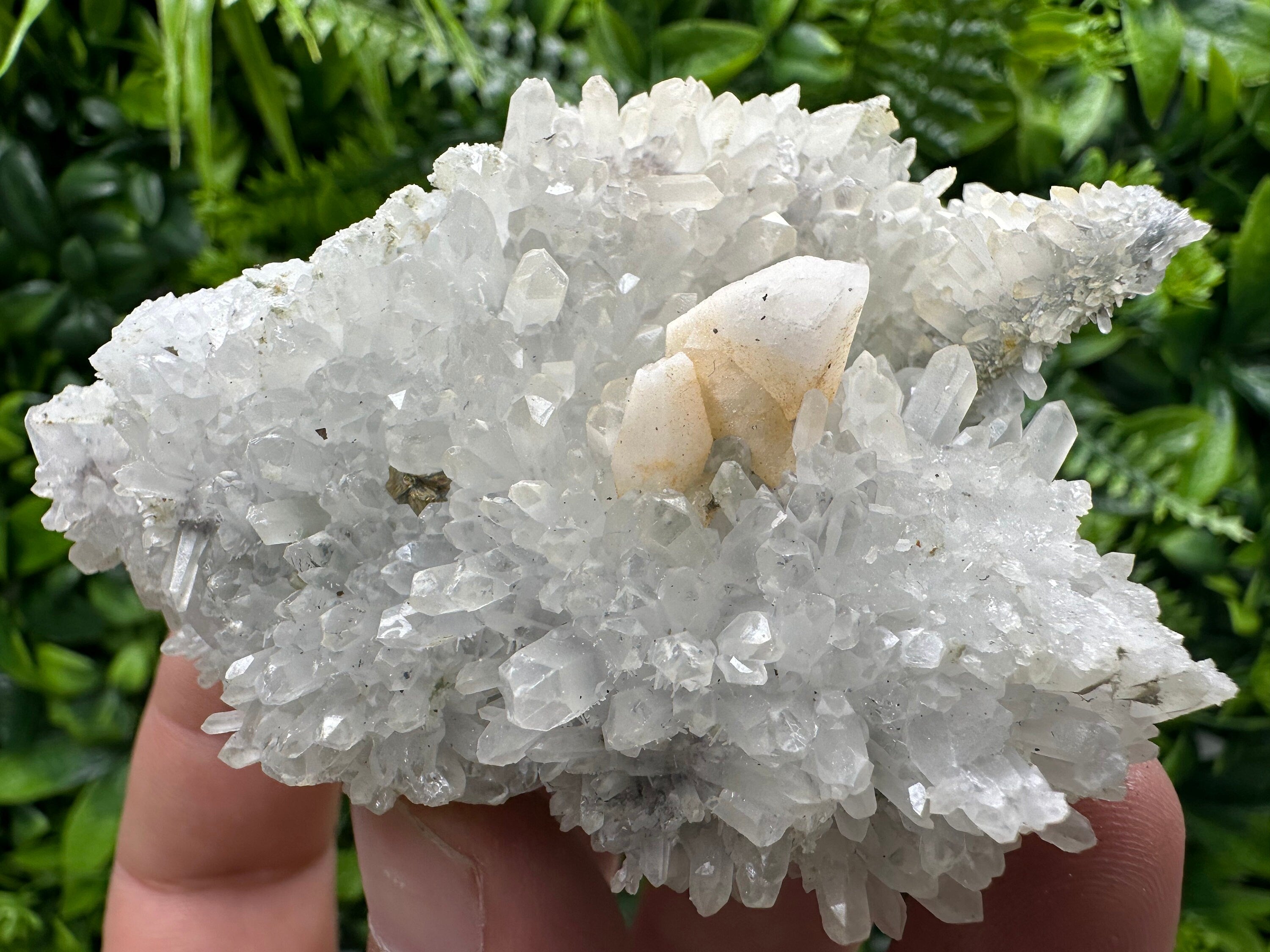 Quartz with Pyrite and Calcite, Djurcovo Laki, Bulgaria