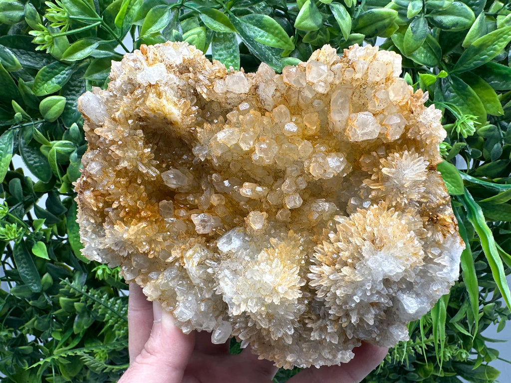 Iron Oxide Limonite Quartz Crystal Cluster, Home Decor Minerals