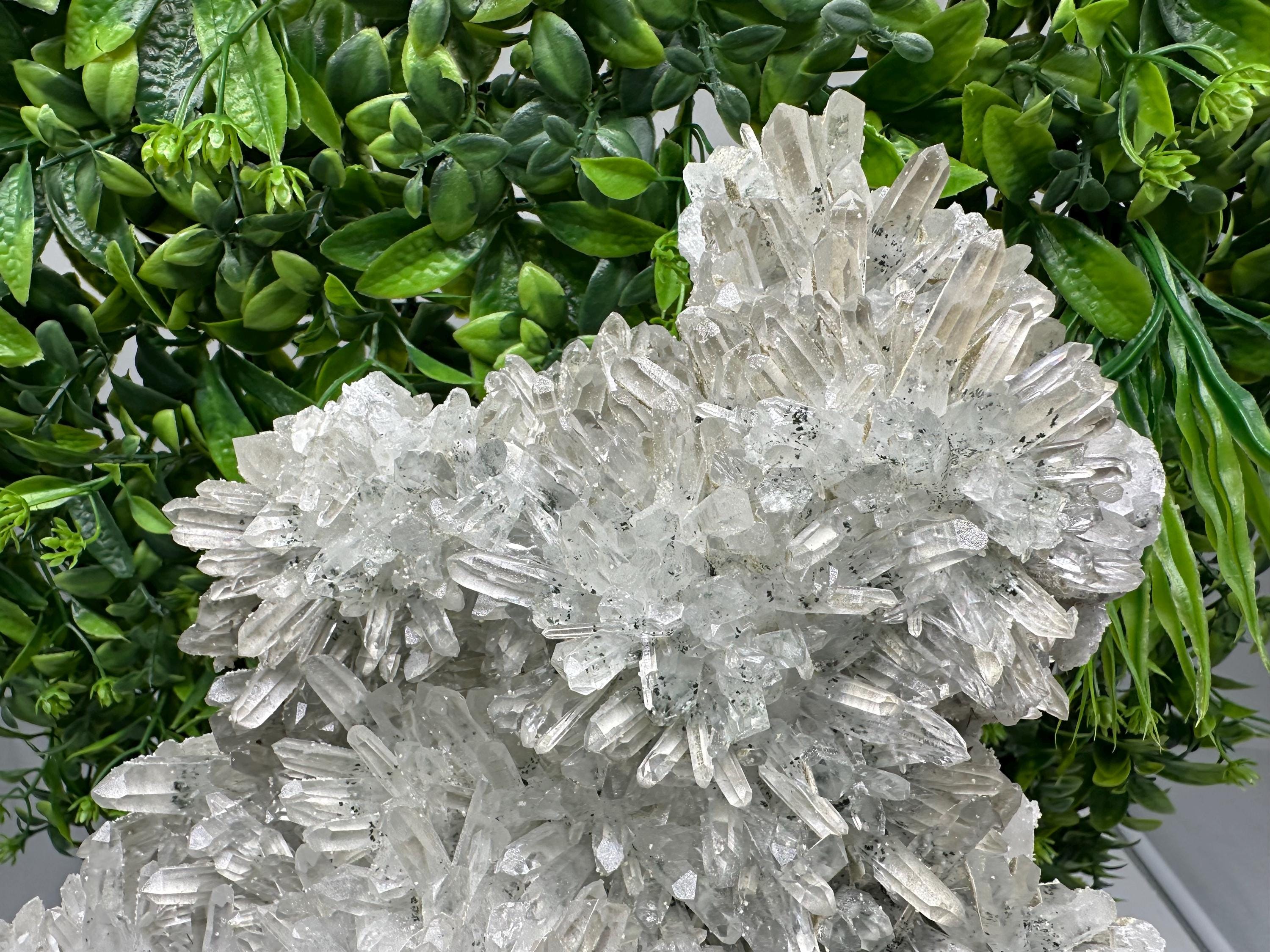 Extra Large Quartz inclusions Chlorite and Sphalerite/ Natural minerals/ Souvenir crystal gift minerals famous Krushev dol/Madan