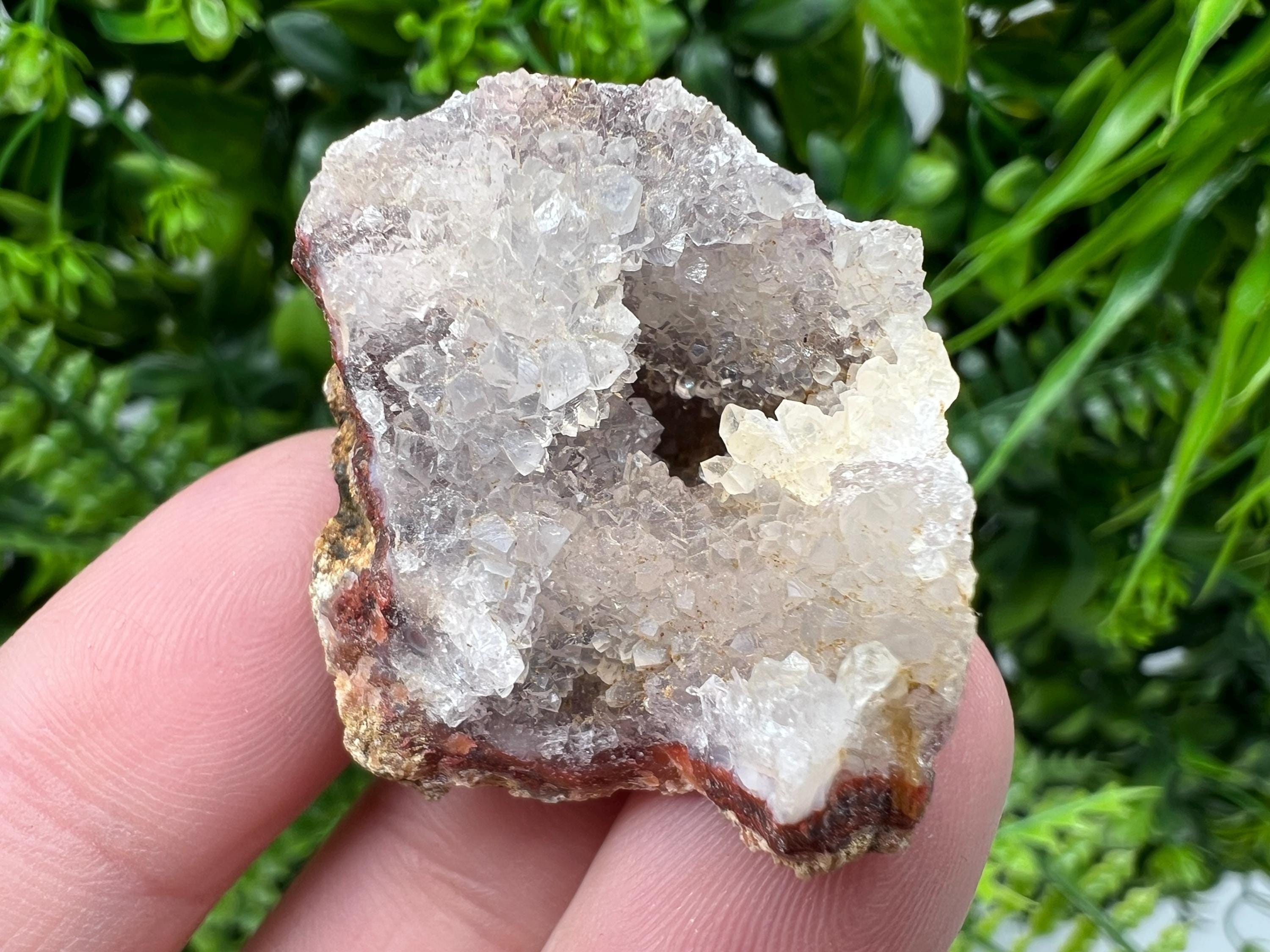 Moroccan Red Chalcedony Crystal Specimen: Rare Mineral Gift