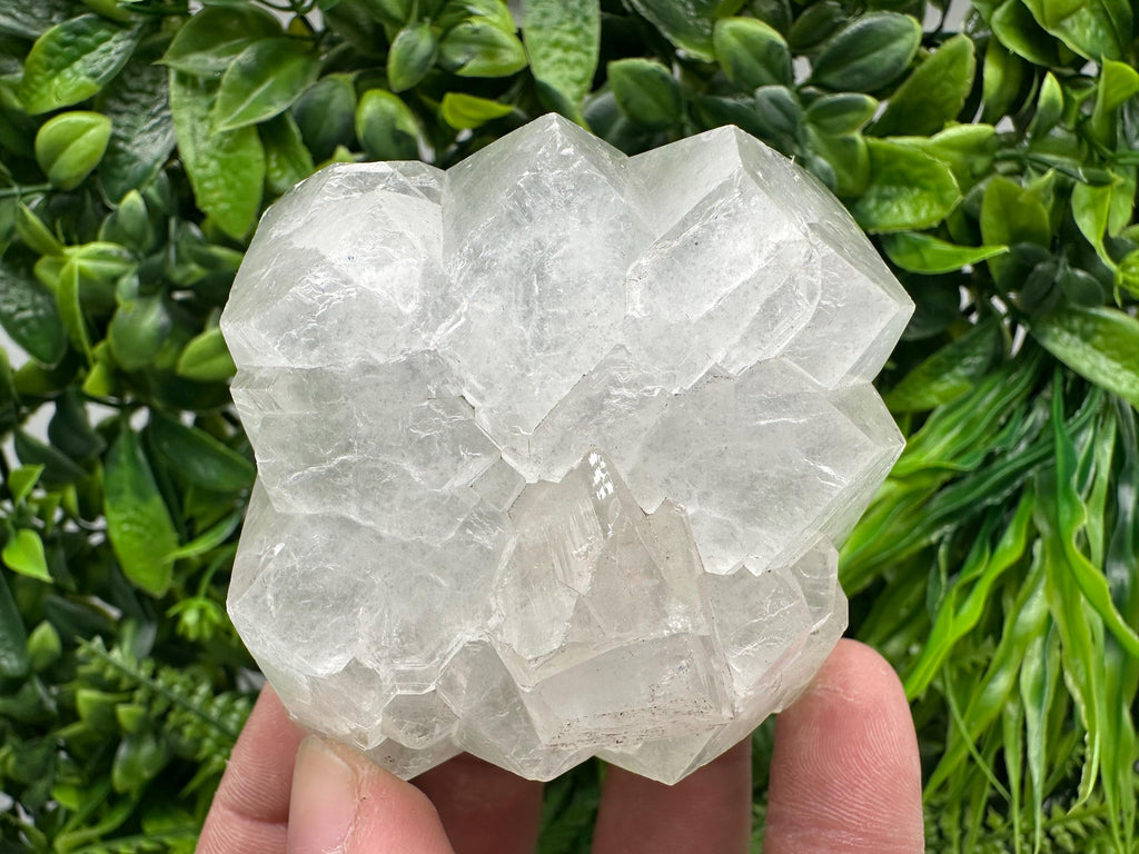 Apophyllite on Chalcedony Specimen: India Minerals Collection, 316 grams