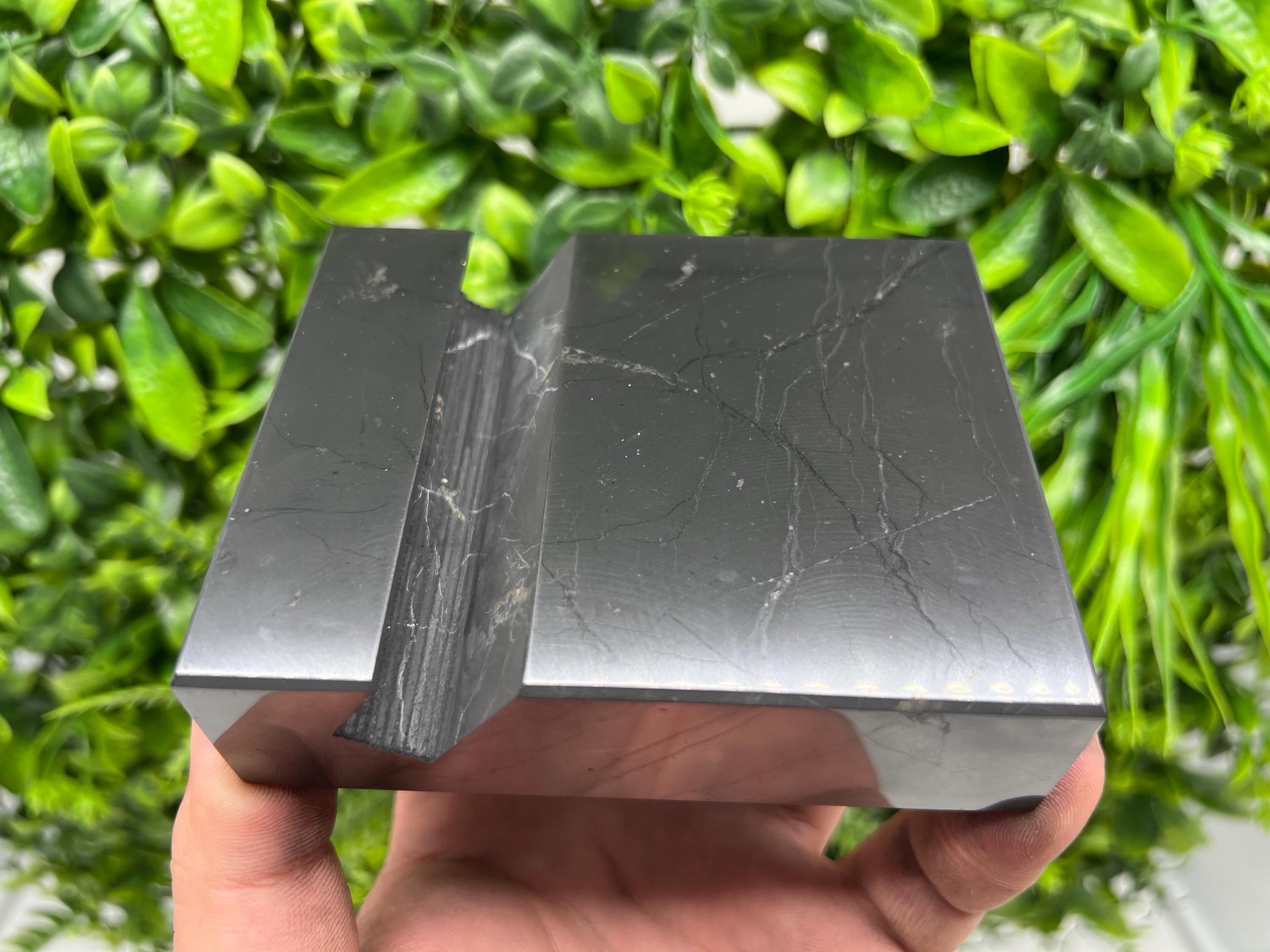 Shungite Phone Stand, EMF Protection, Karelia Russia