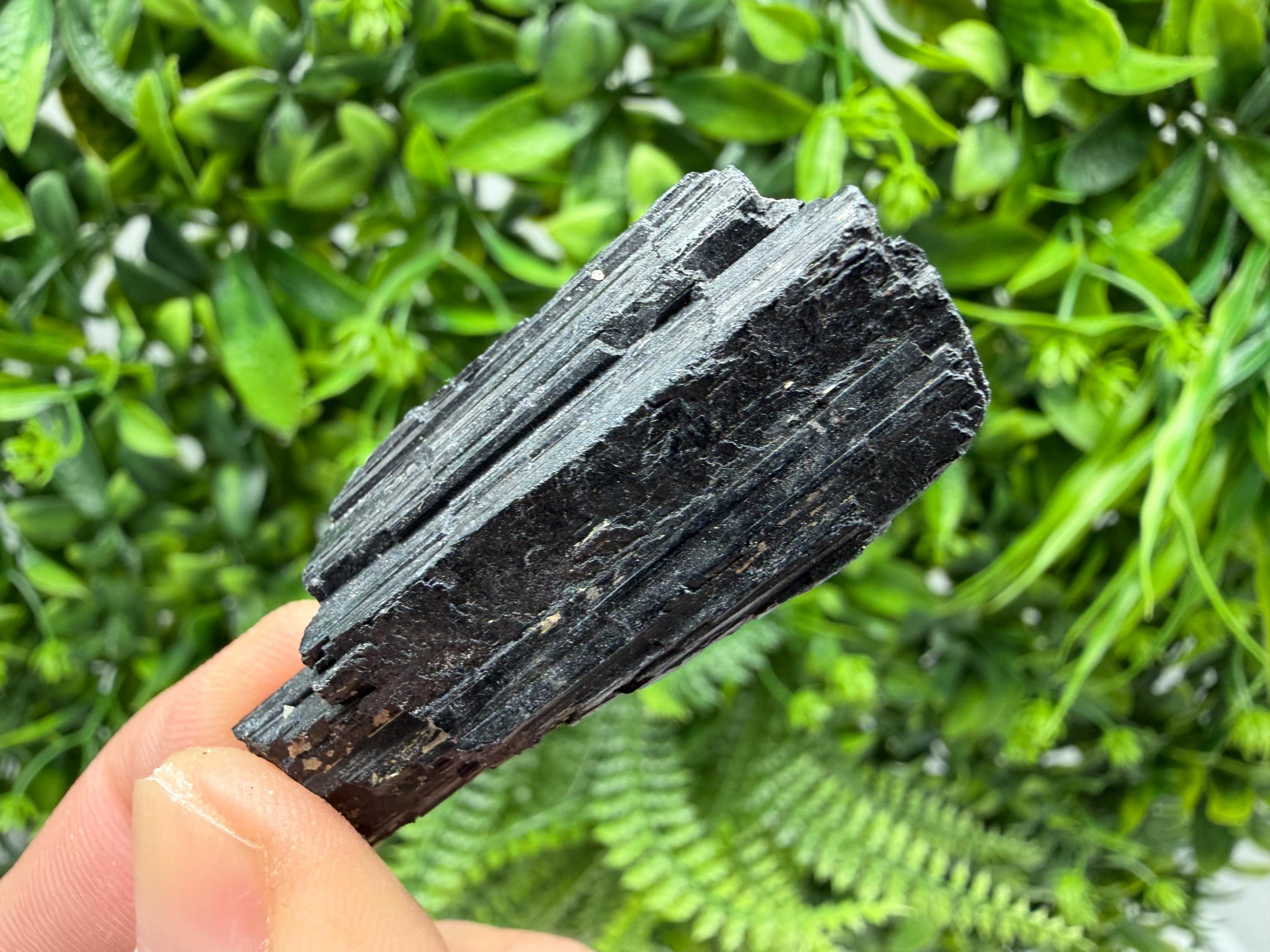 Natural Black Tourmaline Crystal – Raw Protective Stone, Healing Crystal, Grounding Mineral Gift