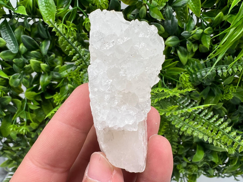 Apophyllite Stilbite on Chalcedony Specimen, India Crystal