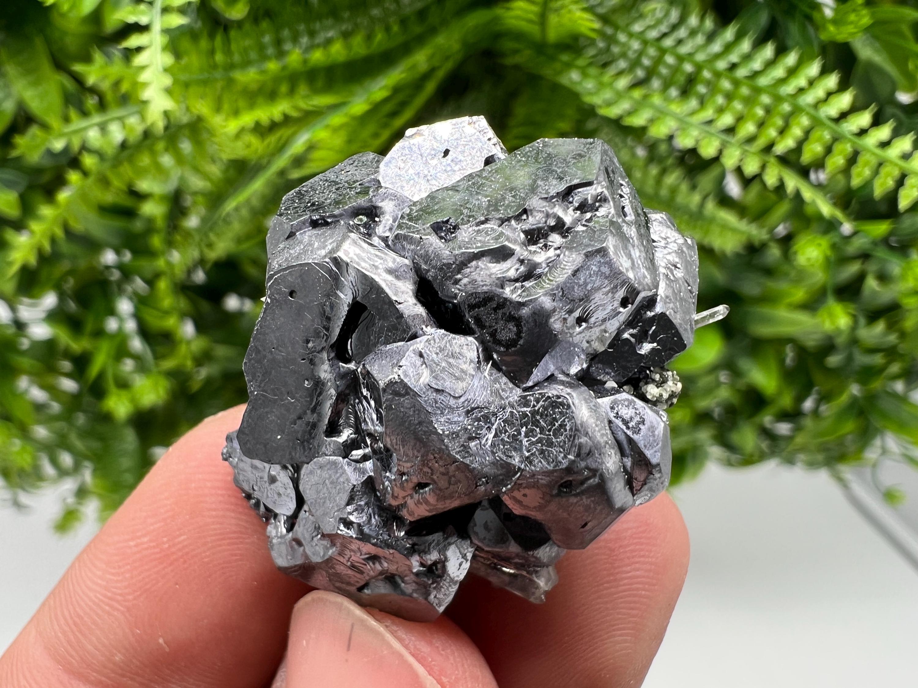 Skeletal Galena on Quartz, Borieva Mine Mineral Specimen
