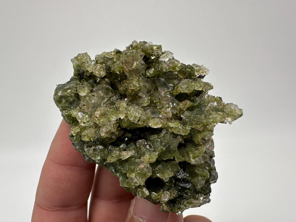 Rare Green Epidote with Quartz Crystals, Eastern Anatolian Mineral Specimen