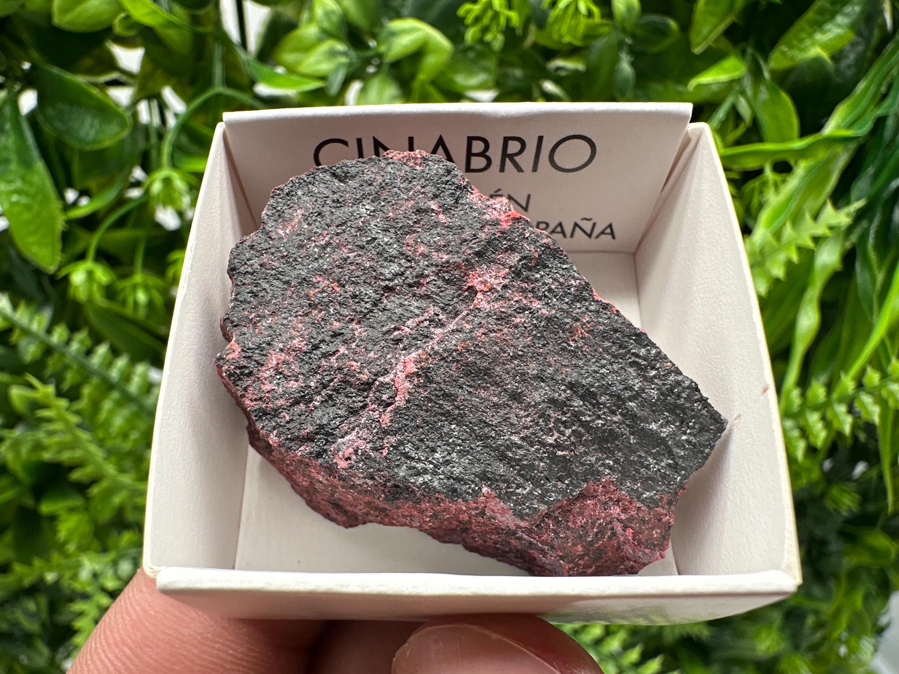 Red Cinnabar Crystal Specimen: Raw Mineral from Almaden, Spain
