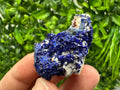 Crystallized Azurite-Kerrouchen,Morocco-Blue Azurite Specimen-High Quality Blue Azurite-Azurite Mineral Specimen, gemmy,lustrous of Azurite