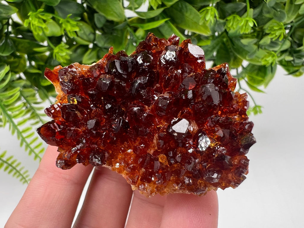 Citrine Crystal Cluster with Hematite Inclusions, Brazil Mineral Stone
