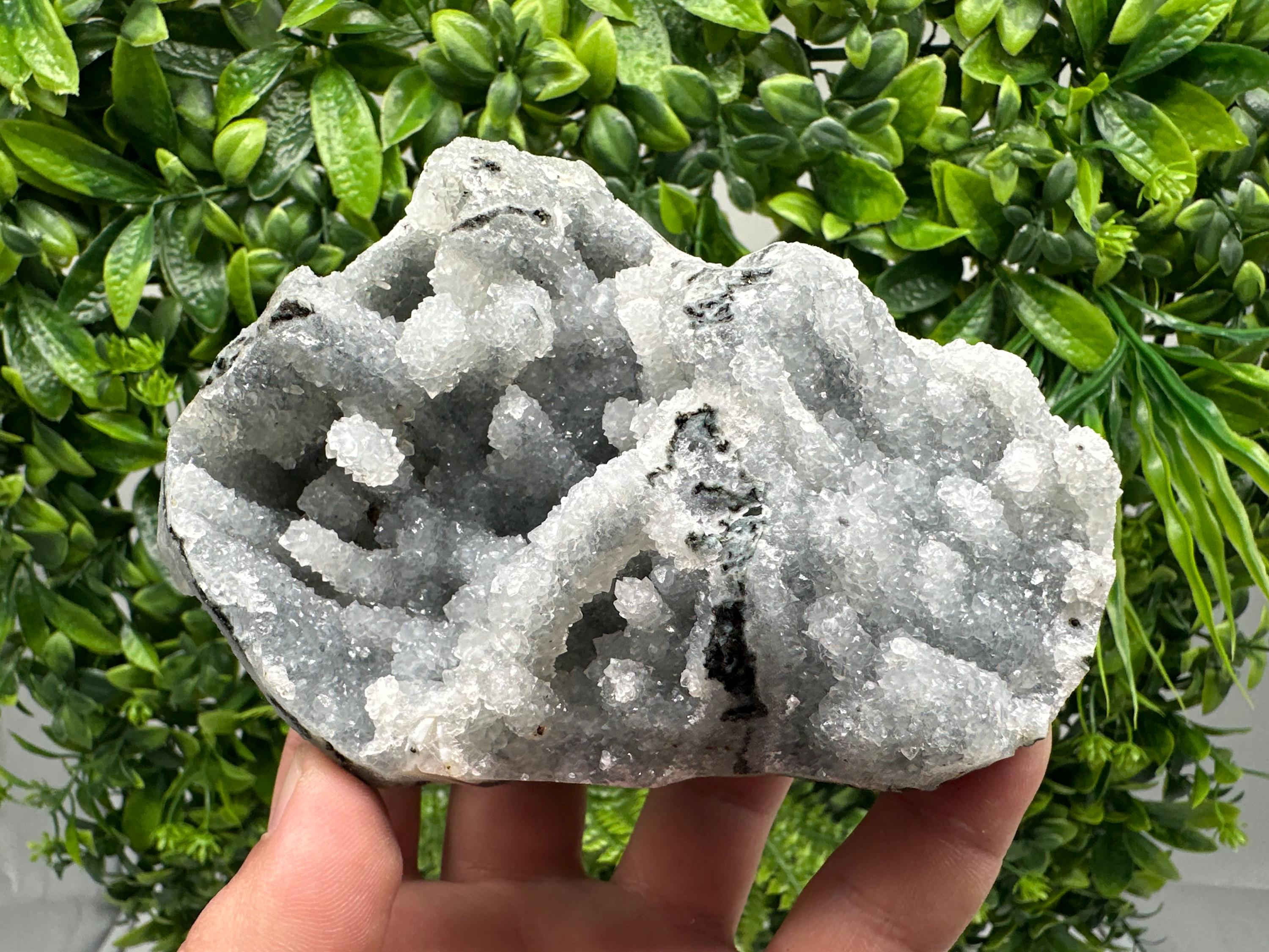 Natural Chalcedony Crystal Specimen, Indian Mineral Collection, Home Decor