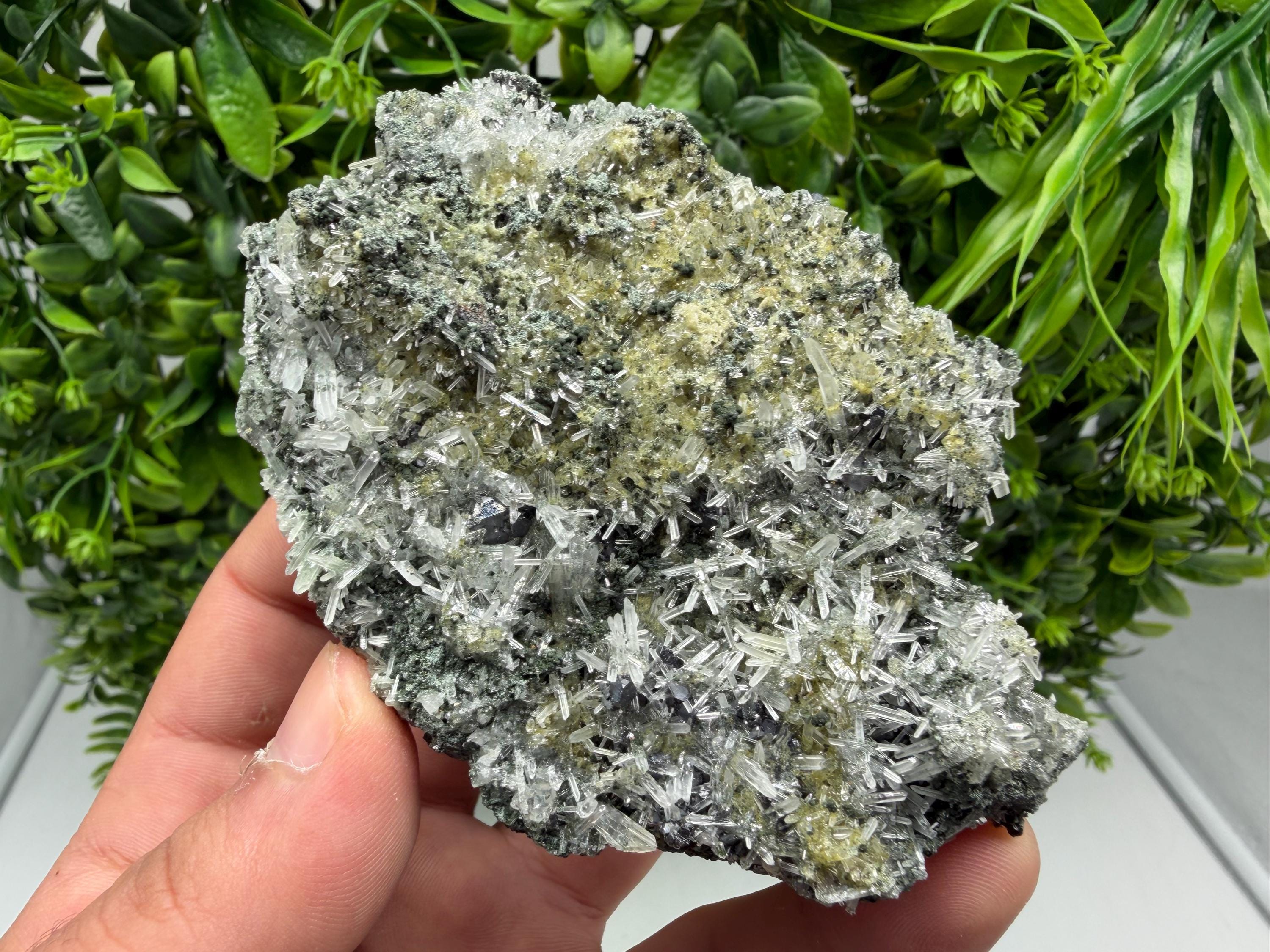 Quartz with Epidote on Matrix, Borieva Mine Bulgaria