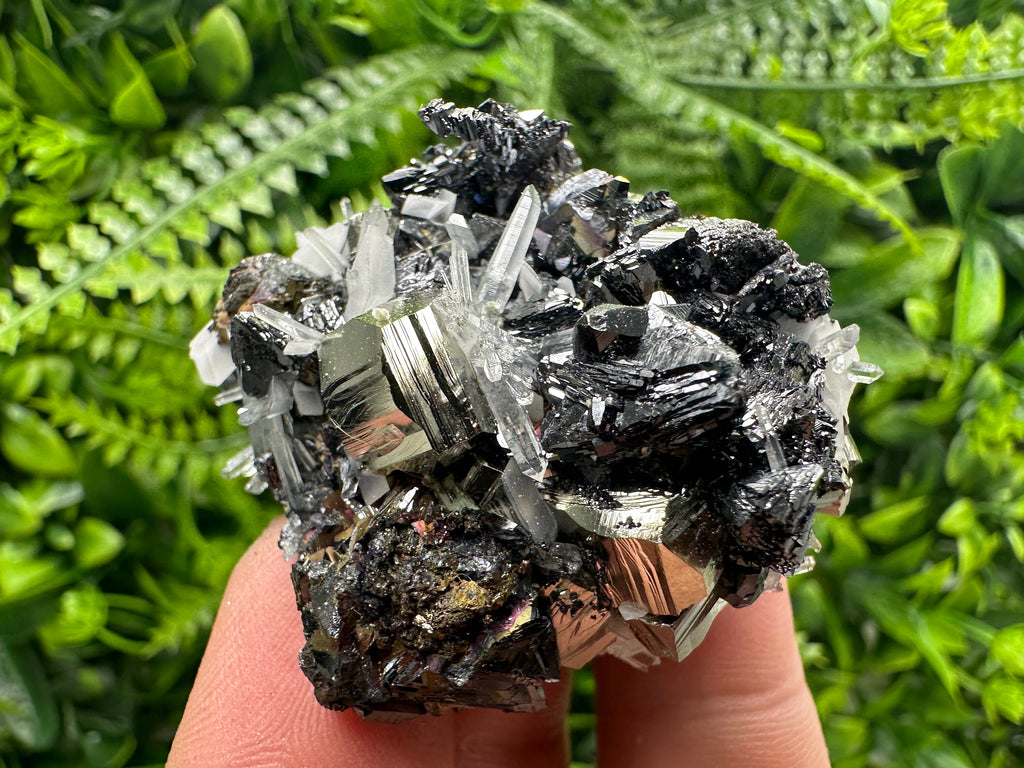 Pyrite Sphalerite Quartz Cluster, Borieva Mine Mineral Specimen