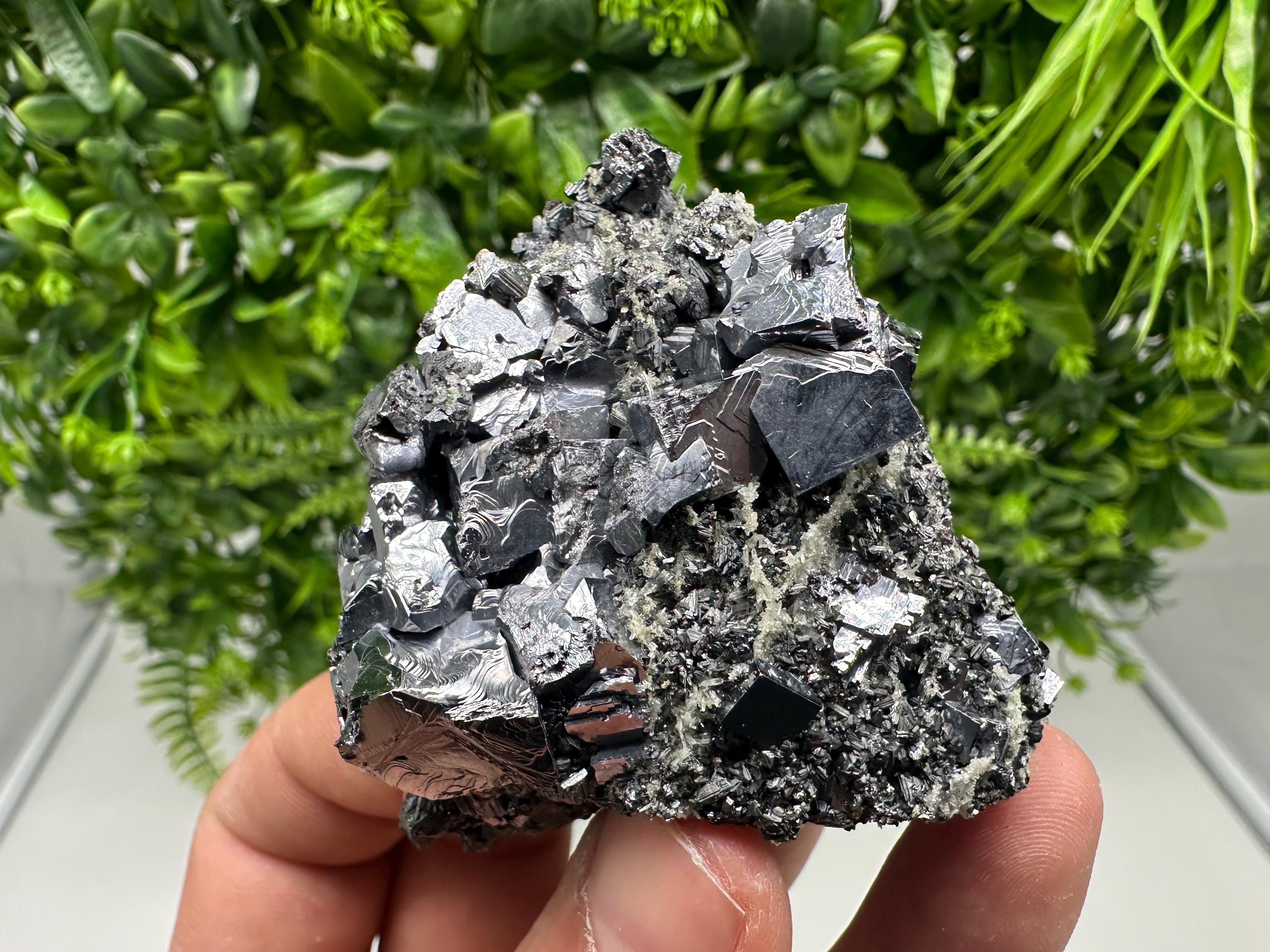 Sphalerite Galena Crystal Cluster with Quartz, Epidote & Chlorite