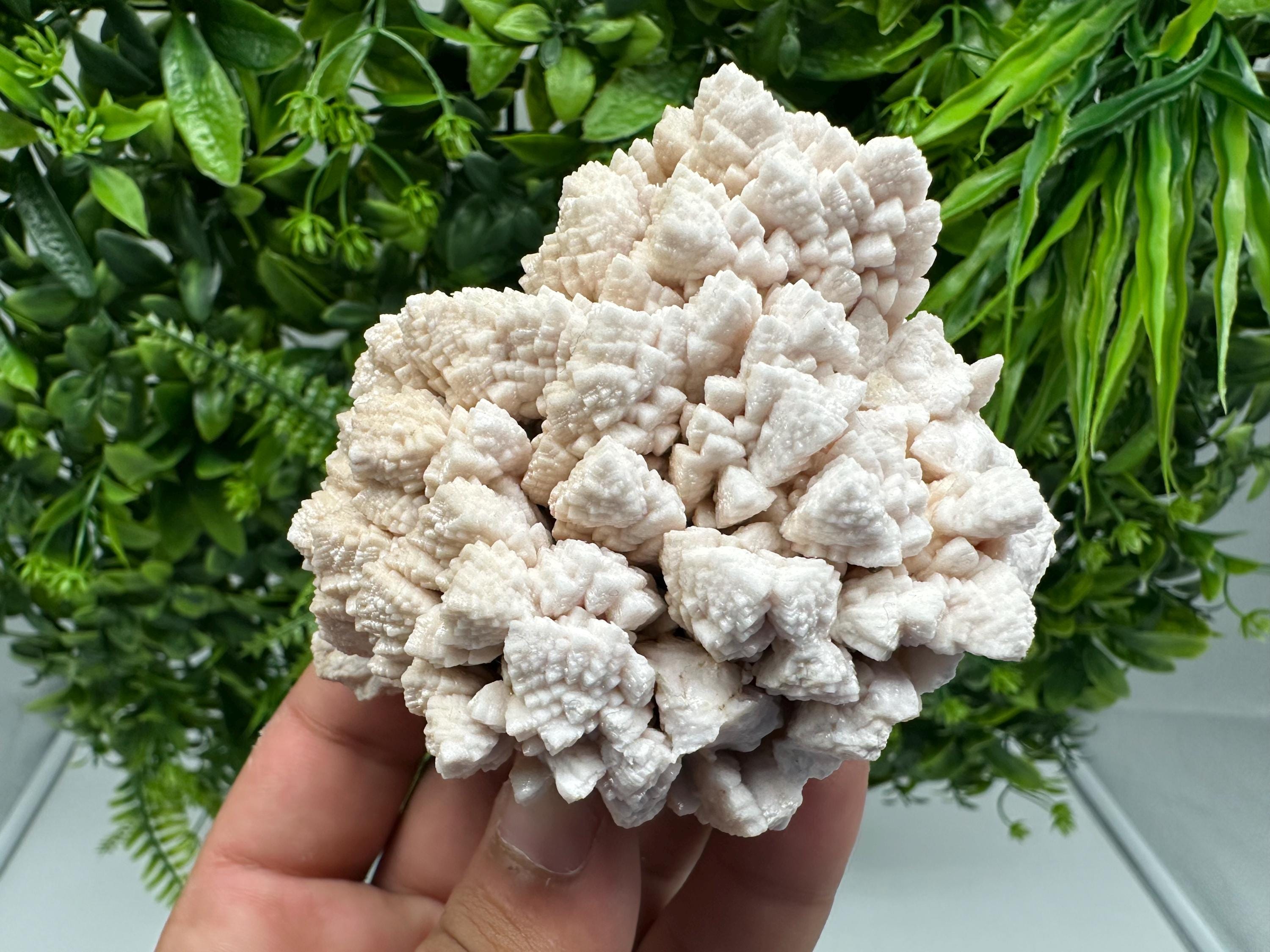 Manganocalcite Mineral Specimen, Bulgaria Pink Calcite, Home Decor