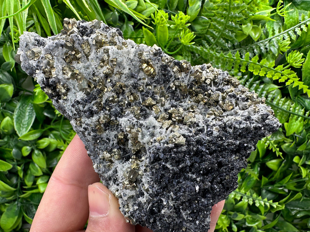 Pyrite Quartz Sphalerite Crystal Cluster, Borieva Mine Bulgaria