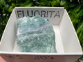 Rare Rainbow Fluorite Cube: Raw Crystal from Mexico, Vintage Meditation Stone