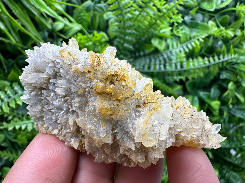Transparent Quartz Cluster with Mineral Inclusions, Bulgaria