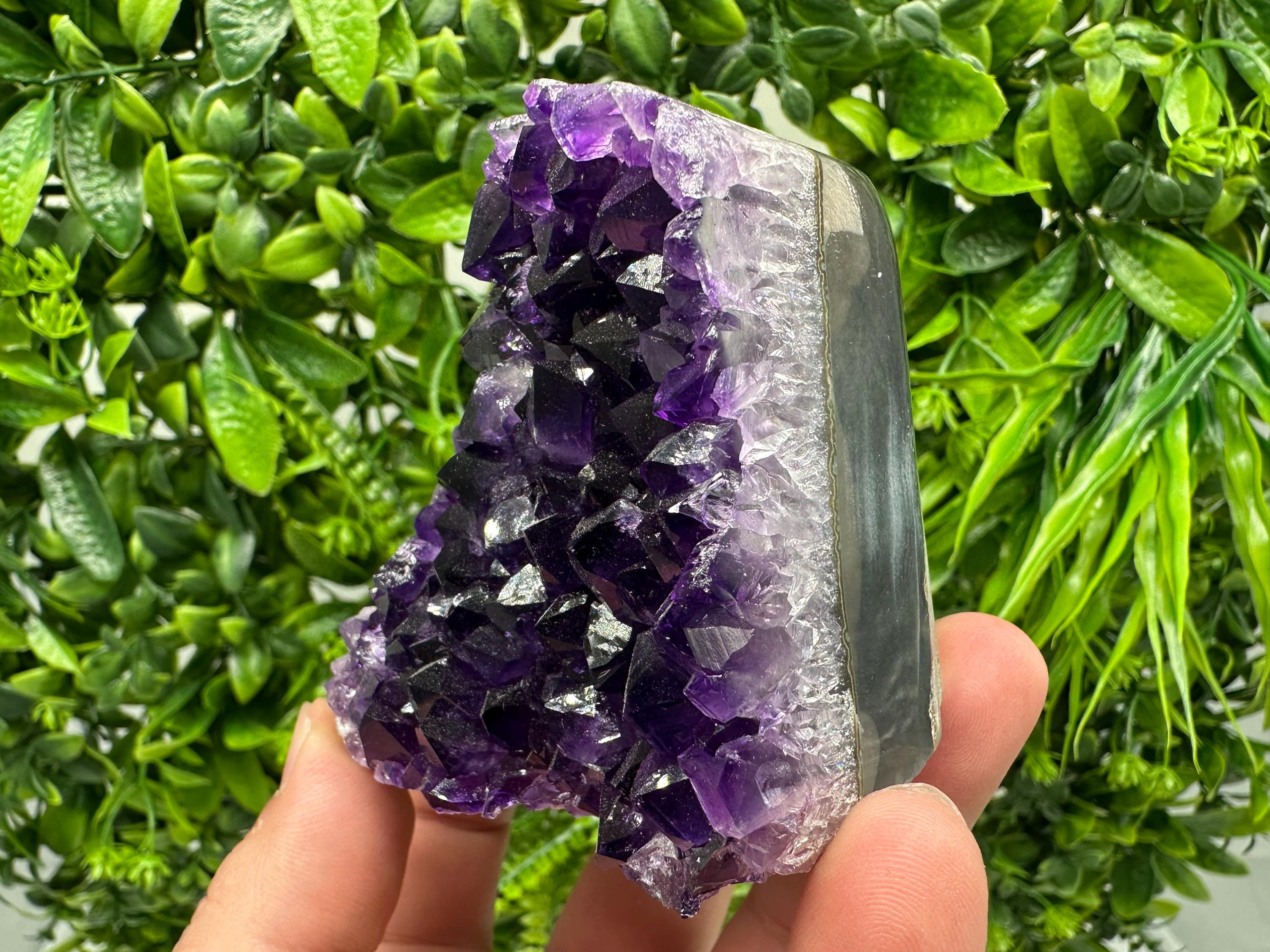 Uruguay Amethyst Crystal: Purple Quartz Cluster, Home Decor