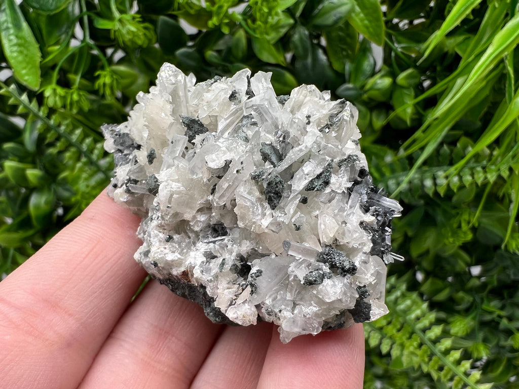 Calcite on Quartz Specimen: Borieva Mine, Bulgaria