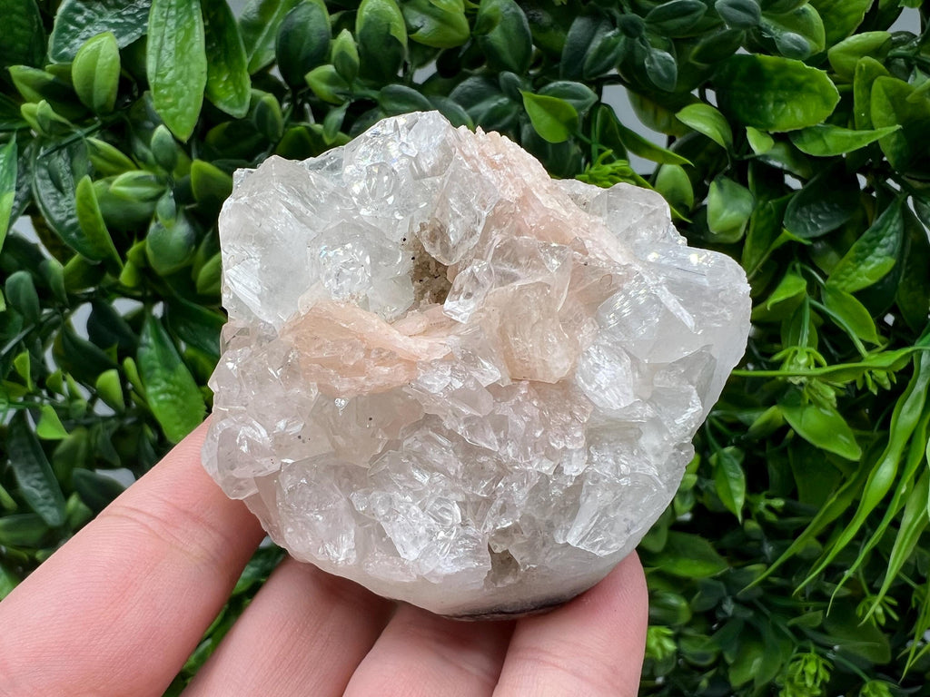Apophyllite Stilbite on Chalcedony Specimen, India Crystal