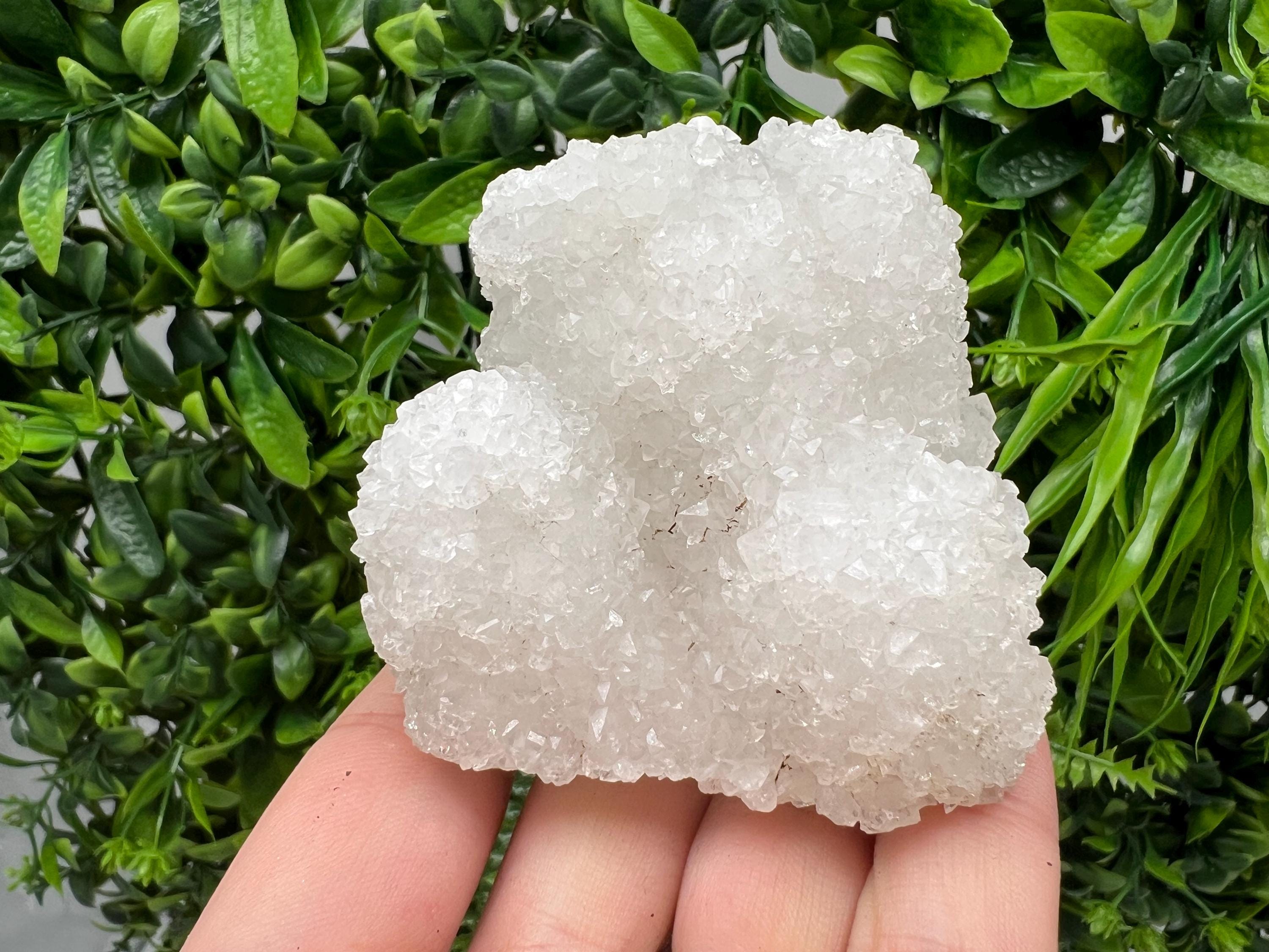 Natural Chalcedony Mineral Specimen: India Crystal, Home Decor