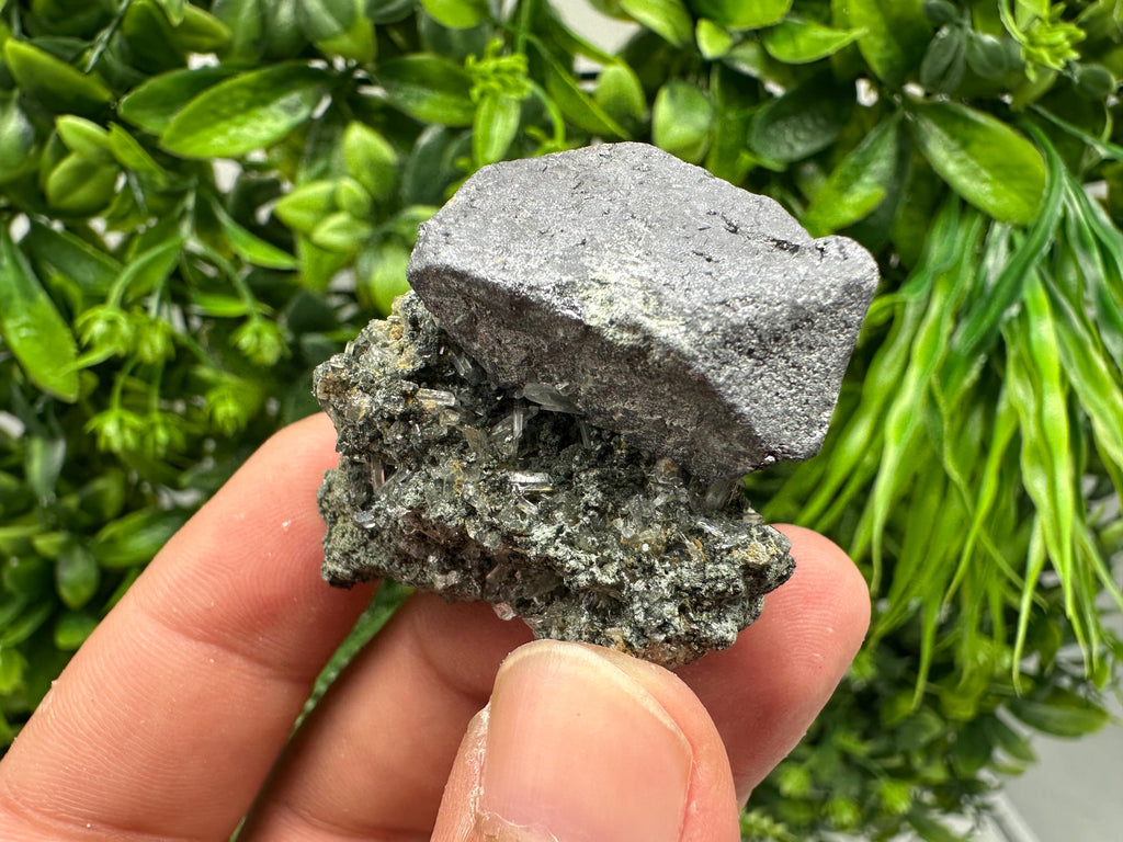 Stunning Shiny Galena,Sphalerite on needle Quartz,from Borieva mine,Bulgaria natural mine Souvenir crystal,collectors speciment,gift,stone