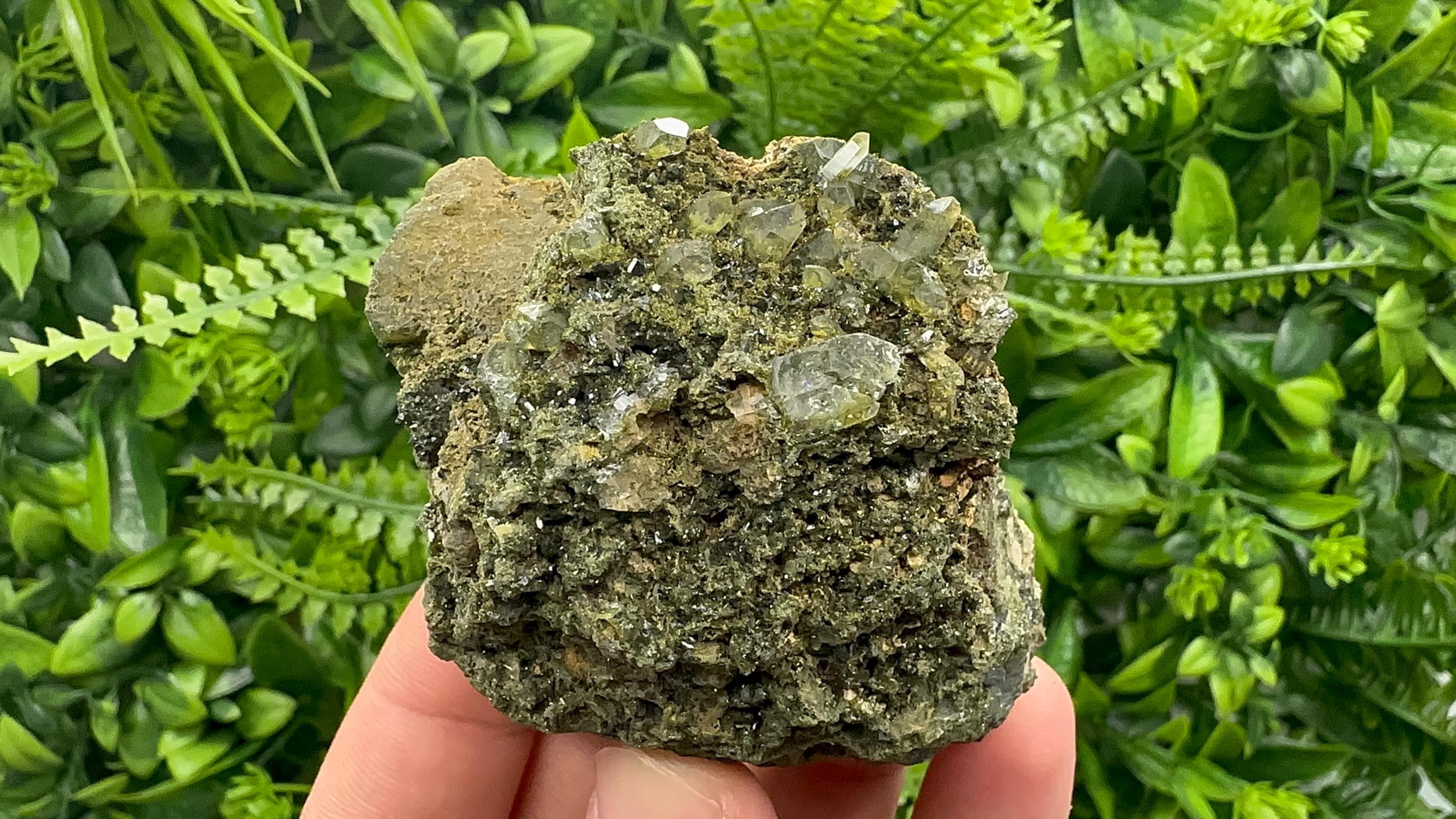 Rainbow Epidote with Quartz, Hakkari Turkey Mineral Specimen