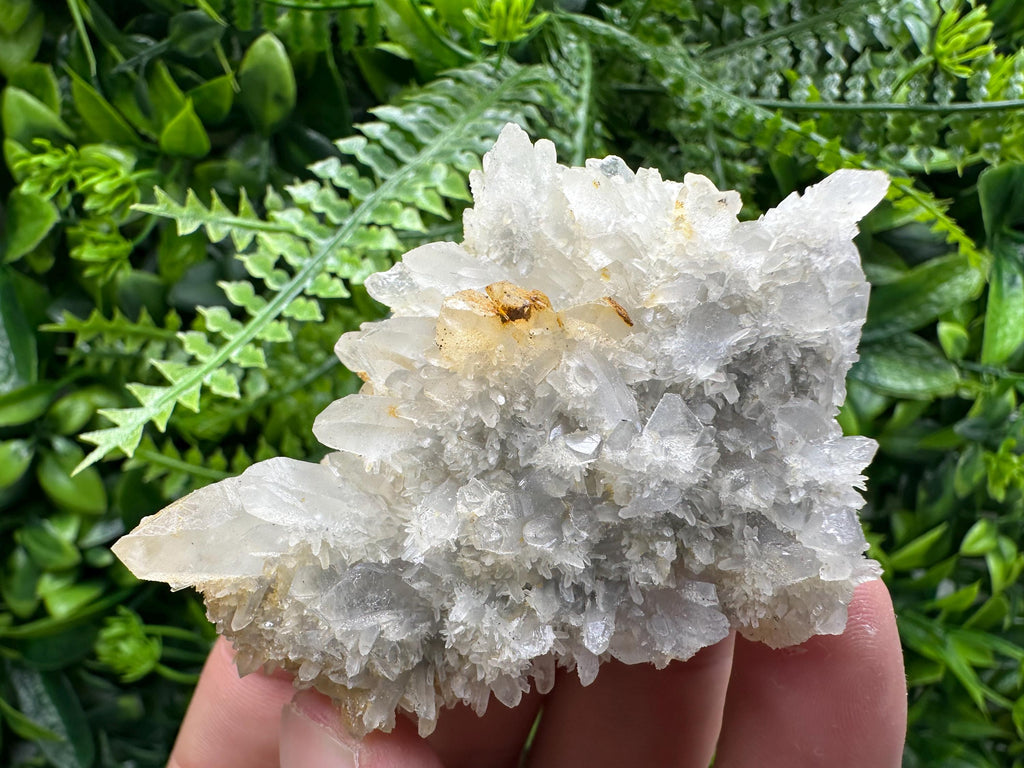 Limonite Coated Quartz Crystal: Natural Mineral Home Decor