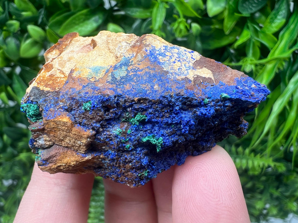 Moroccan Azurite and Malachite Mineral Specimen, Rare Crystal