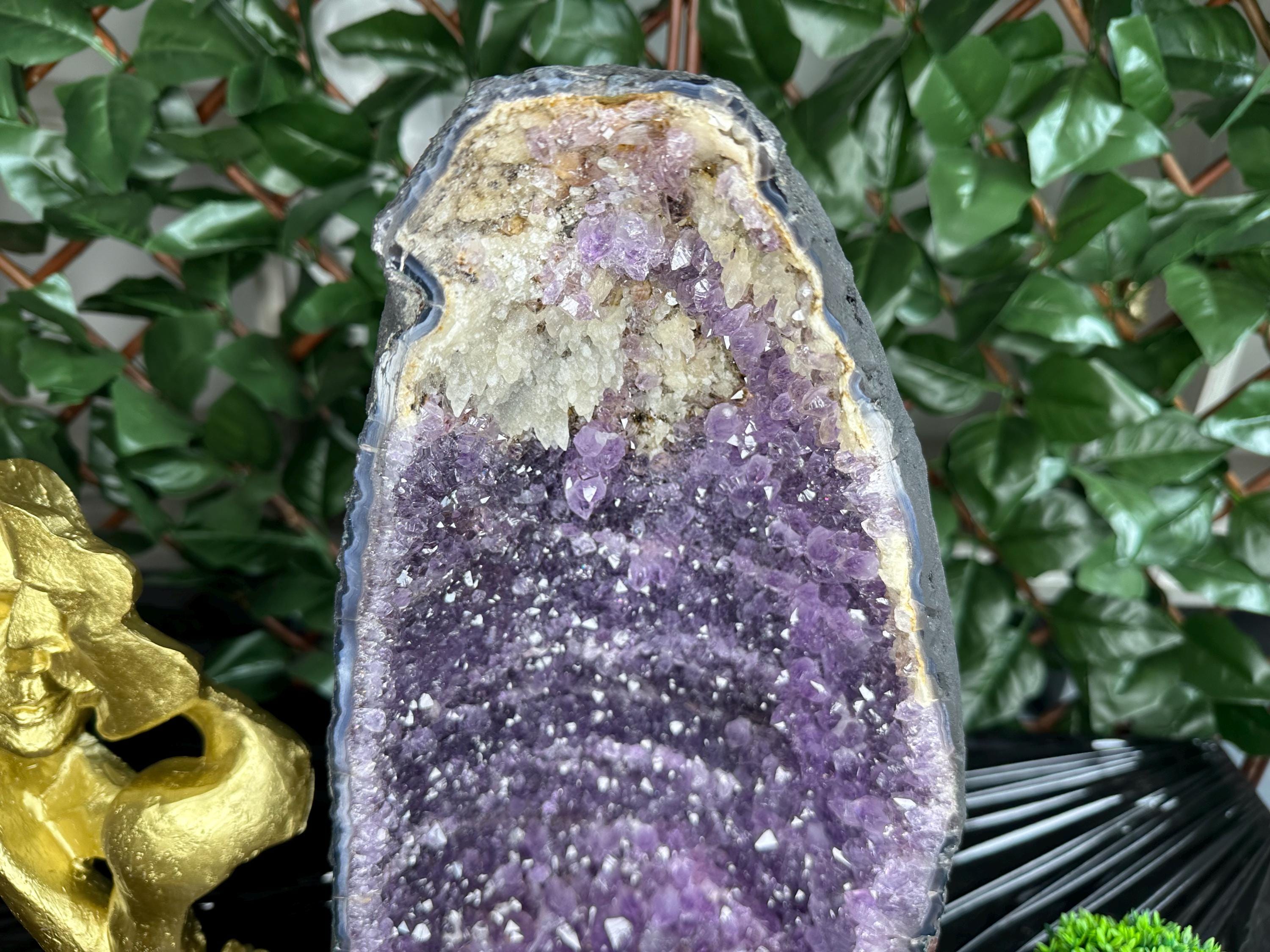 Large Amethyst Geode, Brazil Mineral Specimen, Purple Quartz
