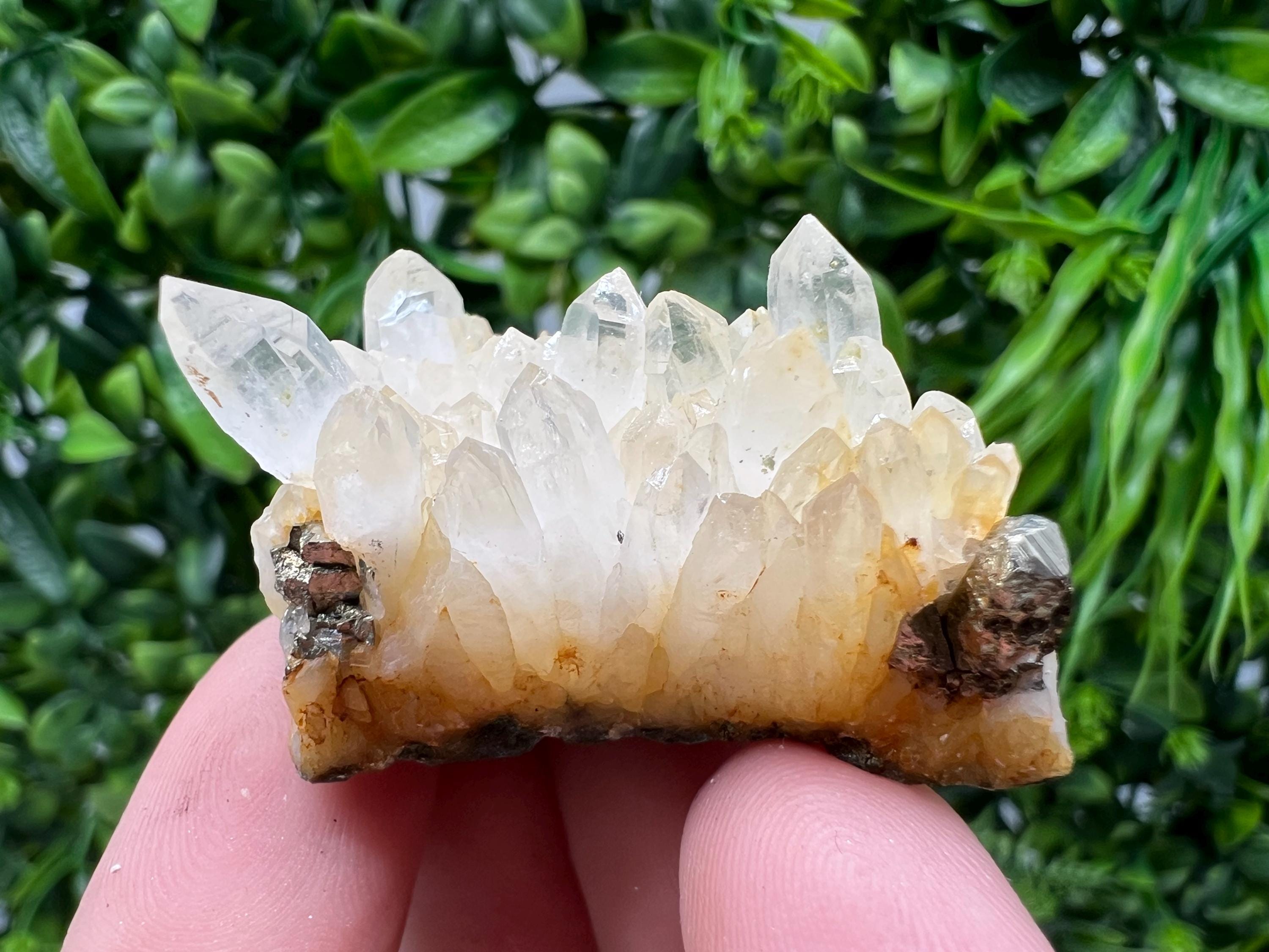 Bulgarian Quartz Mineral Specimen: Iron Oxide Limonite Inclusion