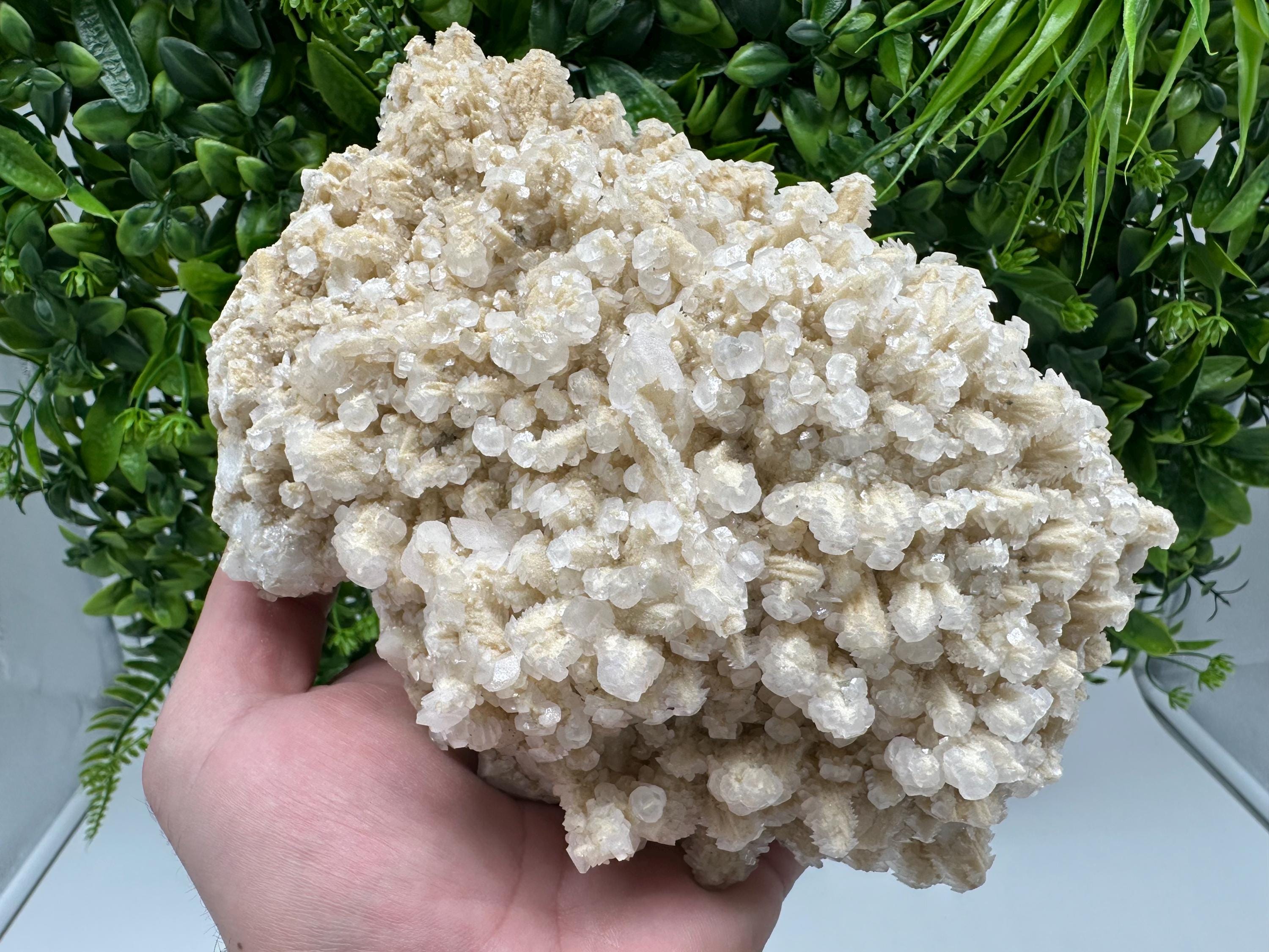 Fluorescent White Quartz Calcite, Krushev Dol Mine Mineral Specimen