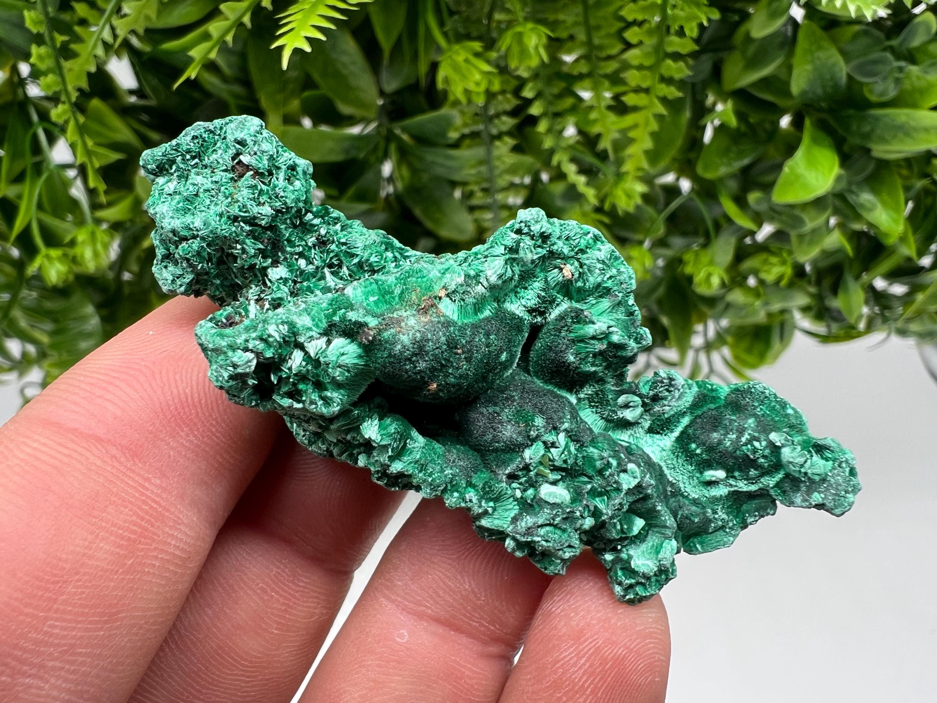 Polished Green Malachite Crystal, Congo Mineral Specimen