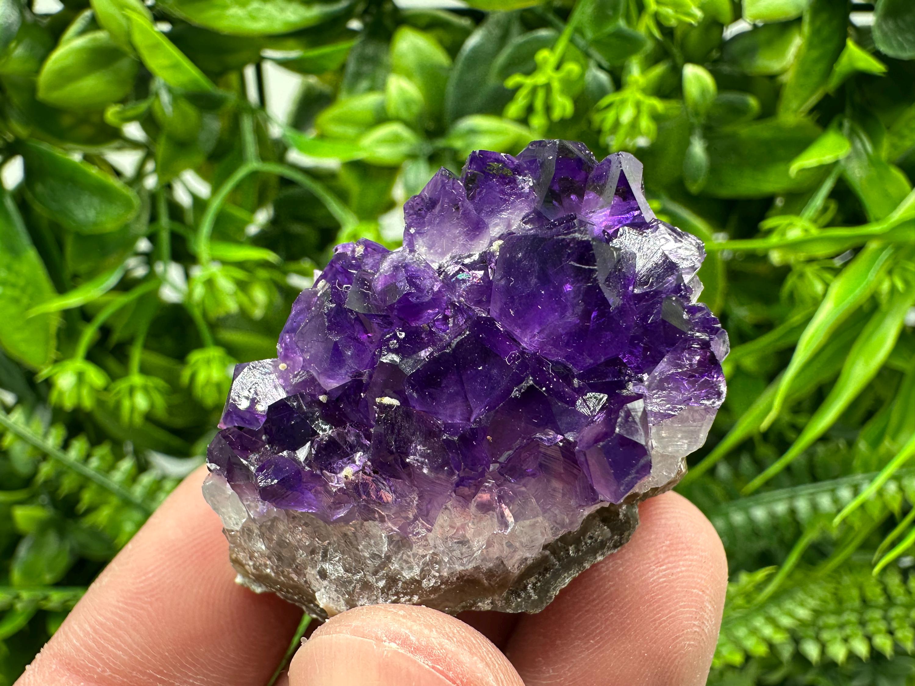 Uruguay Amethyst Cluster: Natural Purple Quartz Crystal, Home Decor