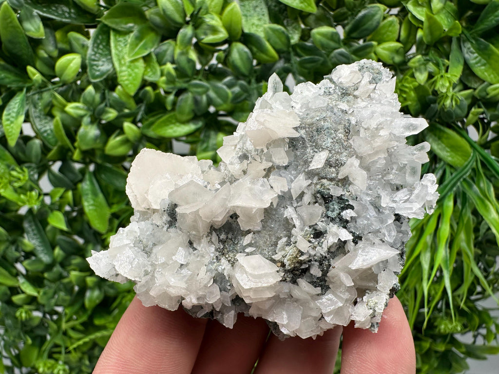Calcite Quartz Mineral Specimen on Chlorite Matrix, Bulgaria