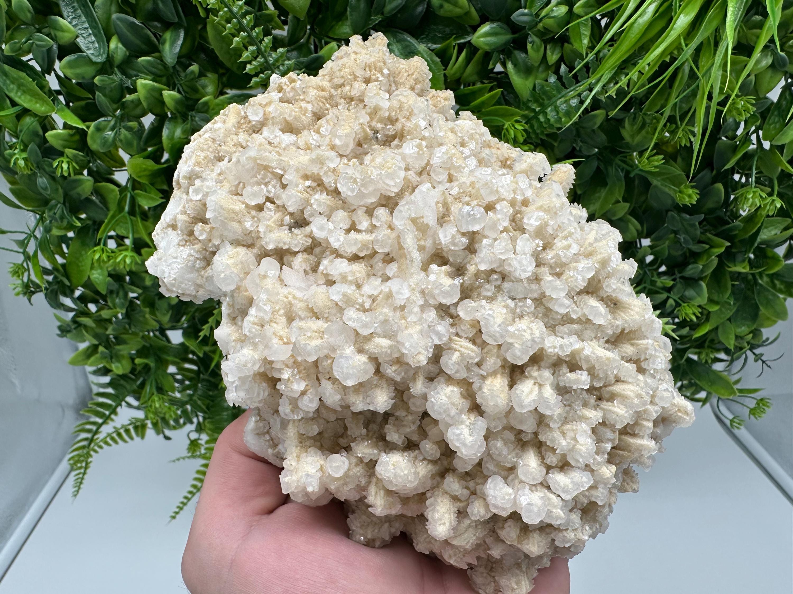 Fluorescent White Quartz Calcite, Krushev Dol Mine Mineral Specimen