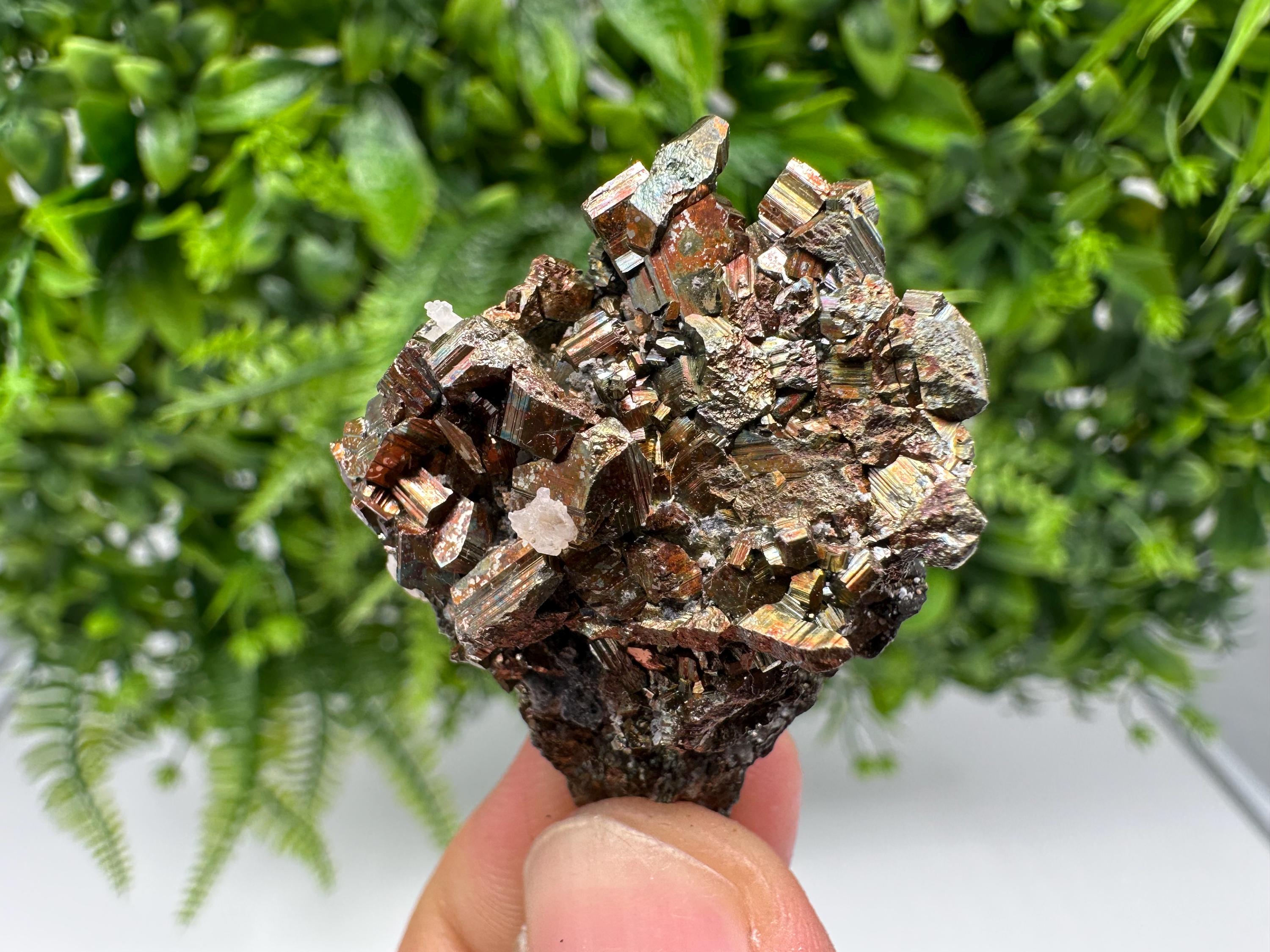 Wonderful Rainbow Pyrite whit Calcite,natural minerals souvenir Crystal,collection stone,rare minerals,home decor,Borieva Bulgaria