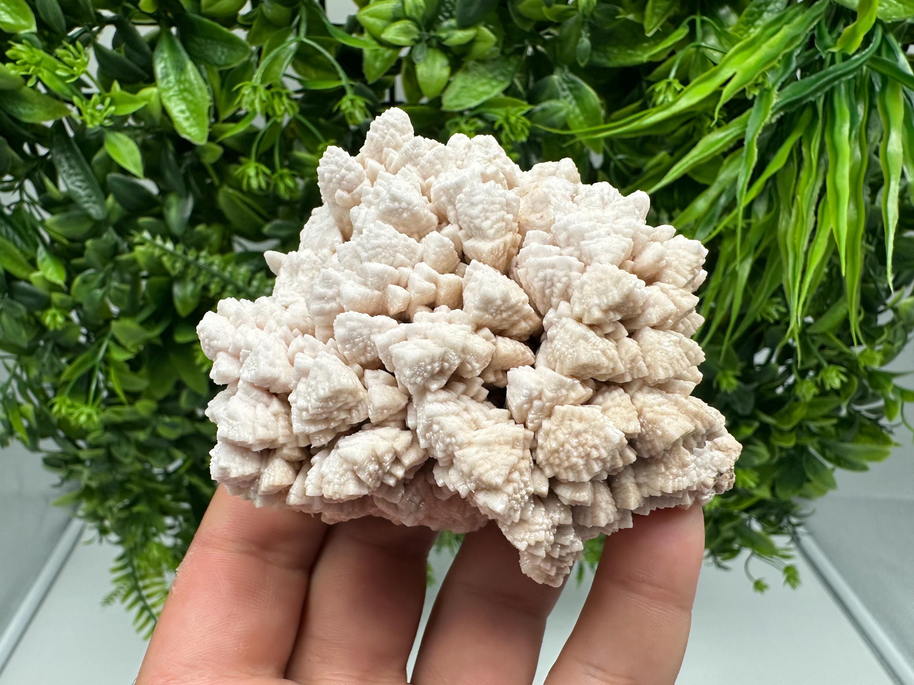 Manganocalcite Mineral Specimen, Bulgaria Pink Calcite, Home Decor