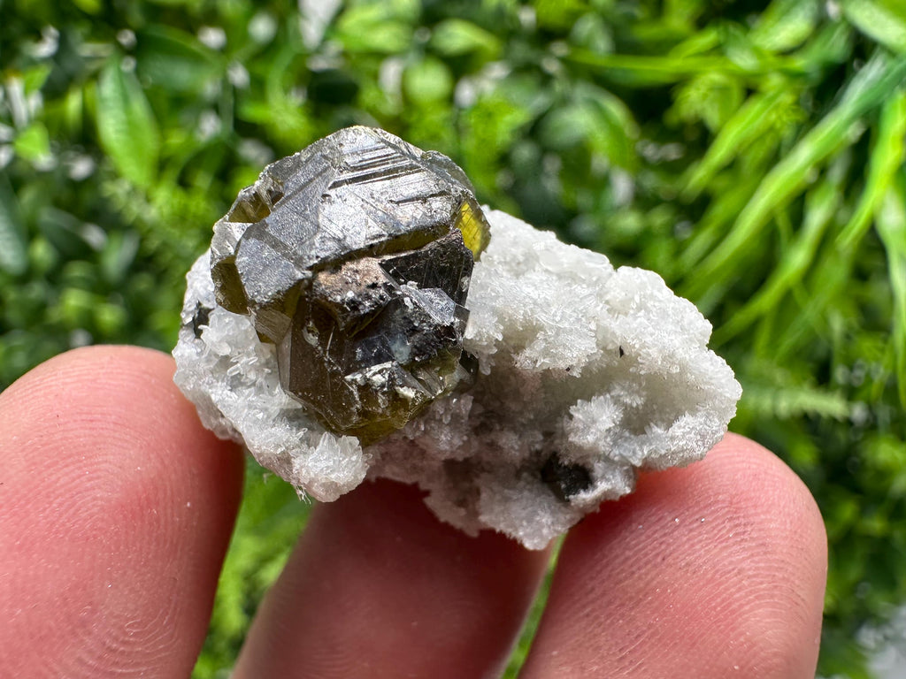 Sphalerite Gem: Cleiophane Crystal, Rare Green Mineral Stone