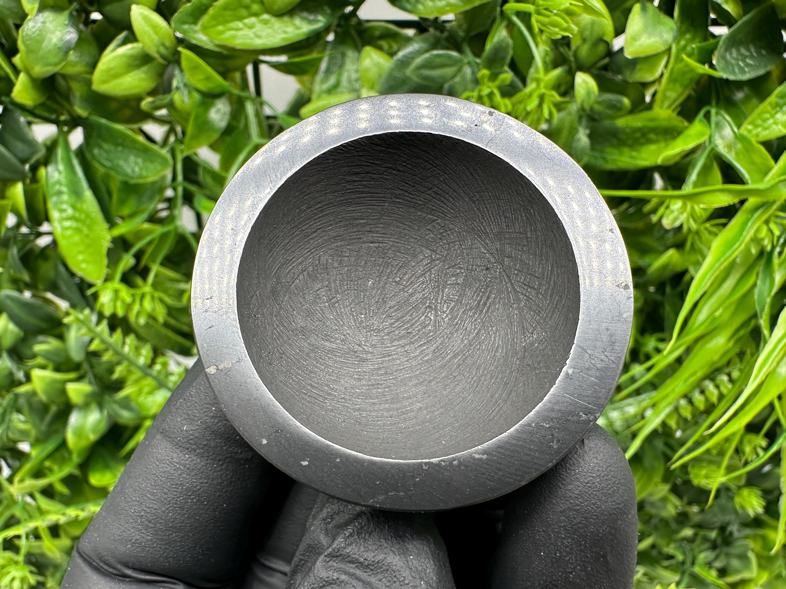 Polished Shungite Bowl (50mm): EMF Protection, Karelian Origin