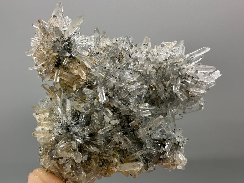 Pyrite Sphalerite on Quartz Micro Crystal Cluster - Borieva Bulgaria