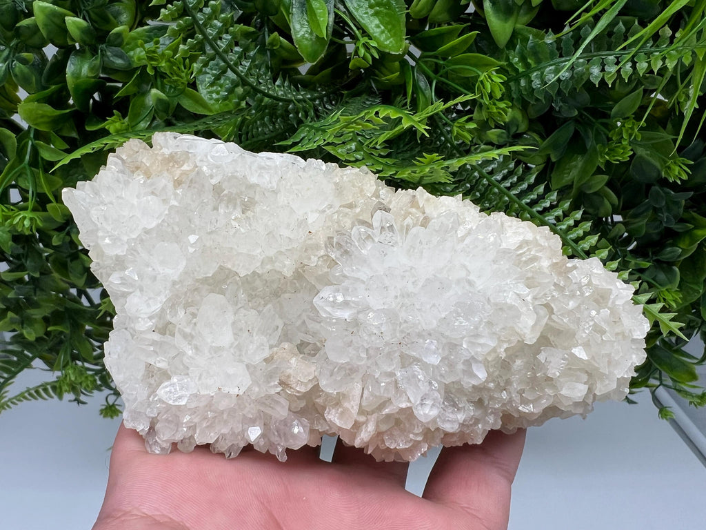 Limonite Quartz Cluster with Inclusions, Natural Crystal Mineral Specimen