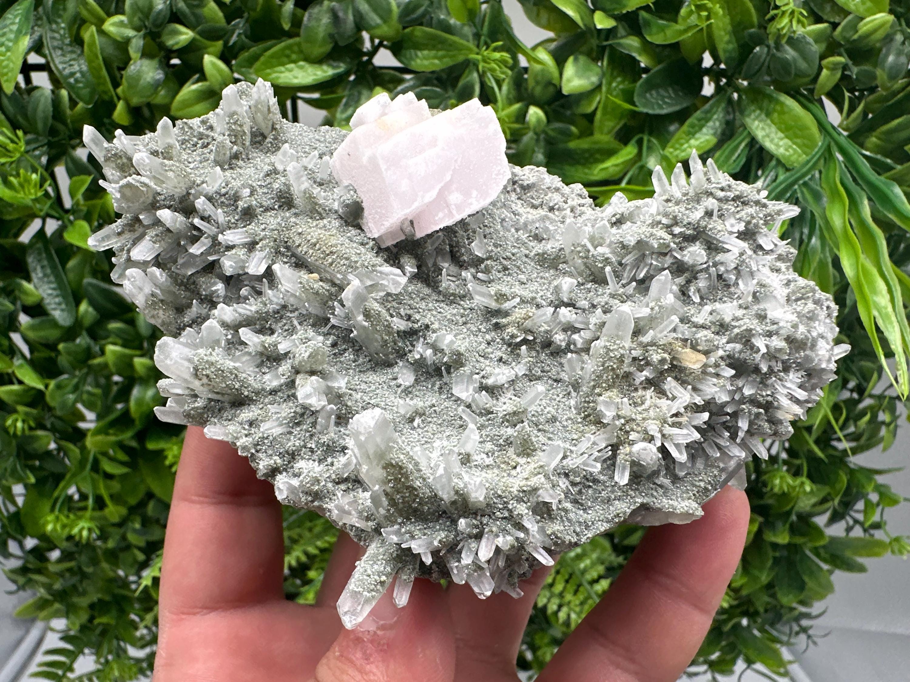 Calcite with Quartz: Natural Mineral Souvenir, Borieva Bulgaria