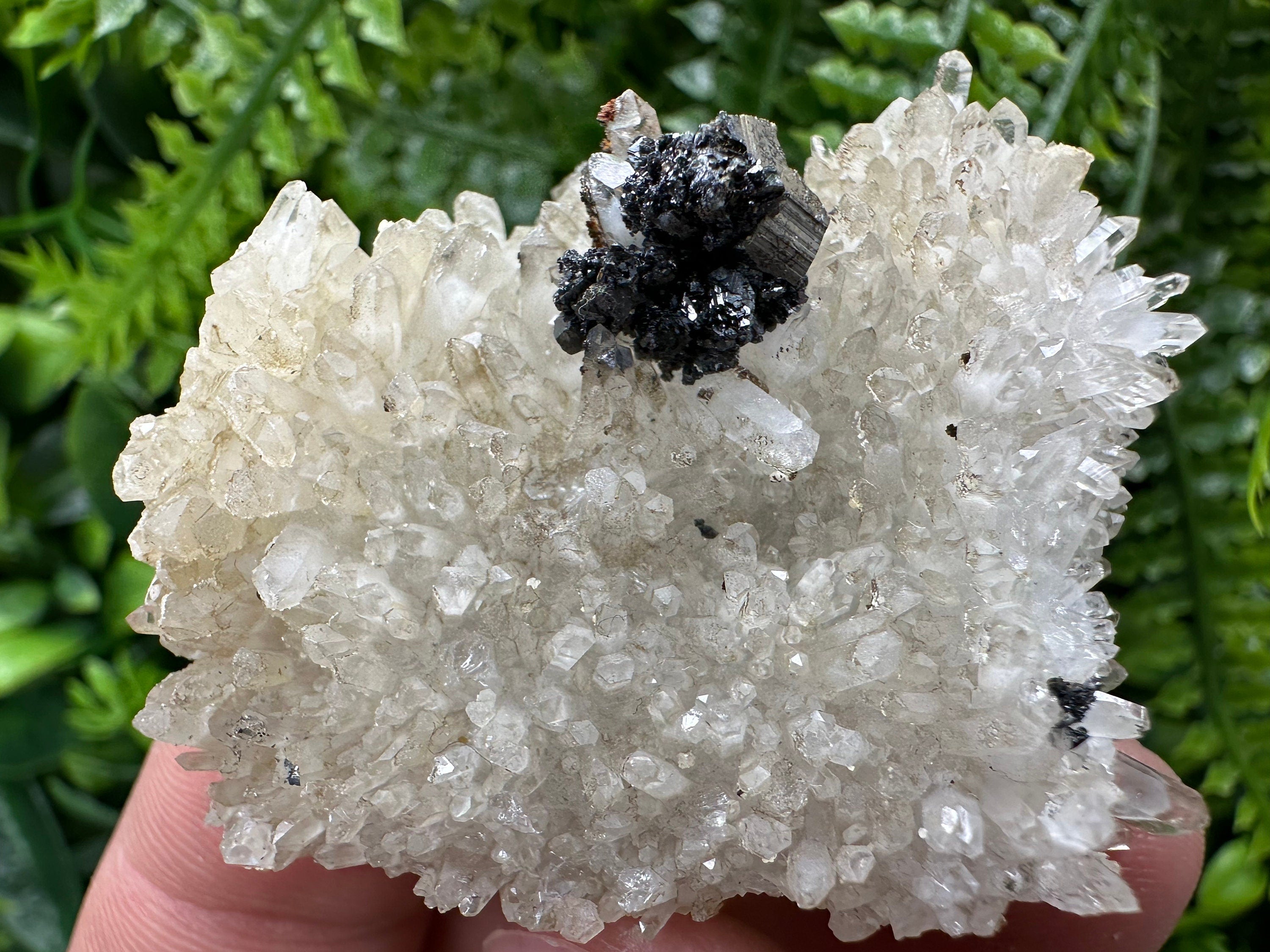 Quartz with Chalcopyrite and Sphalerite, Natural Crystal Home Decor