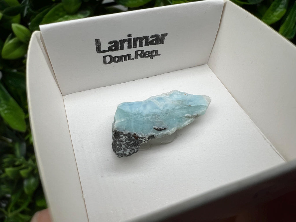 Rare Raw Larimar Specimen: Dominican Republic Crystal (25/15mm)