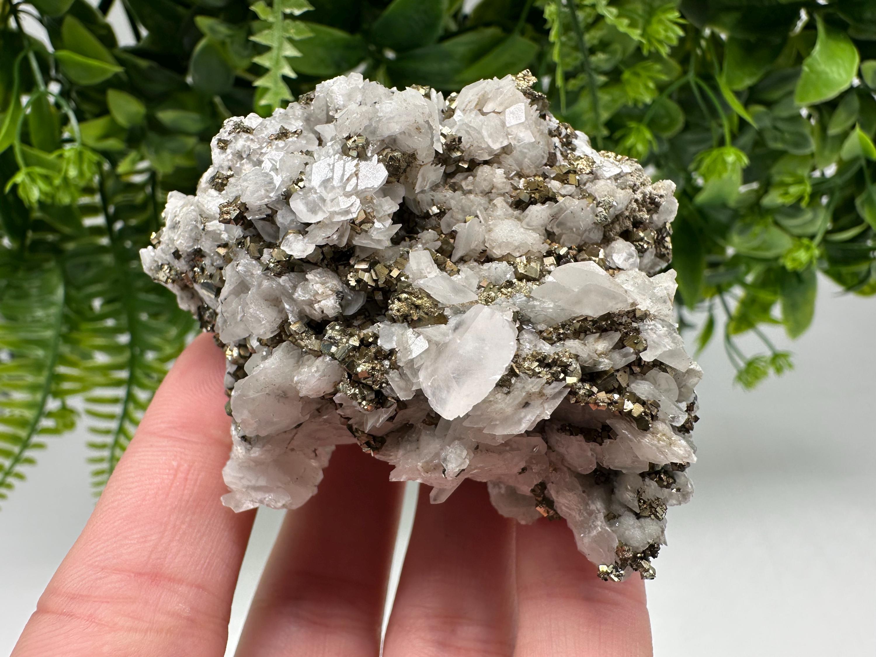 Stunning Pyrite on Quartz,Calcite from Borieva mine,Madan,Bulgaria,natural,collectible mineral specimen,home decor stone,collection crystal