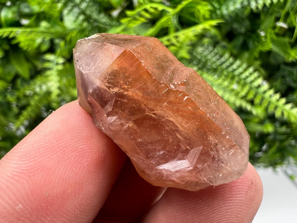 Red Hematite Phantom Quartz, Morocco Mineral Specimen
