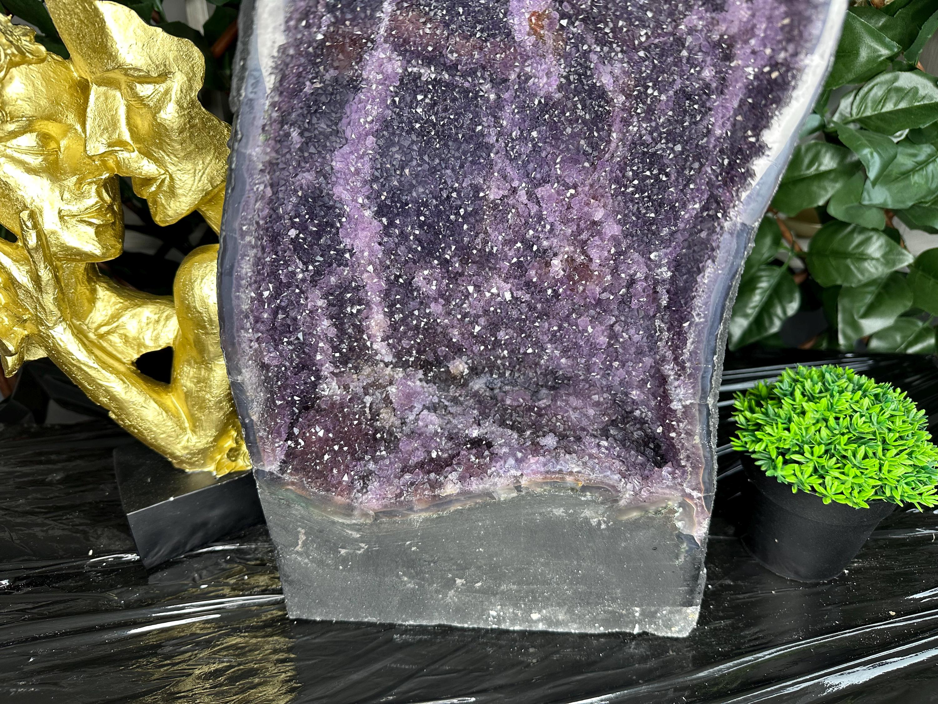 Large Amethyst Geode, Brazil Mineral Specimen, Purple Quartz